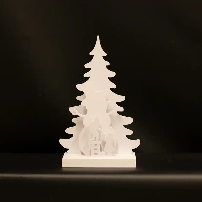 Juldekoration Nordic Winter 3D LED med Snögubbemotiv