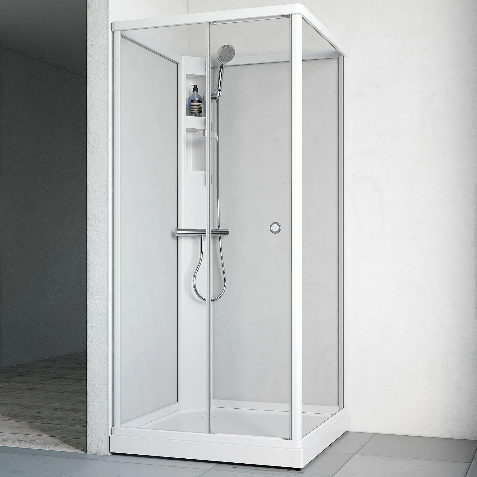 Duschkabin Macro Design Flow Front med Blandare