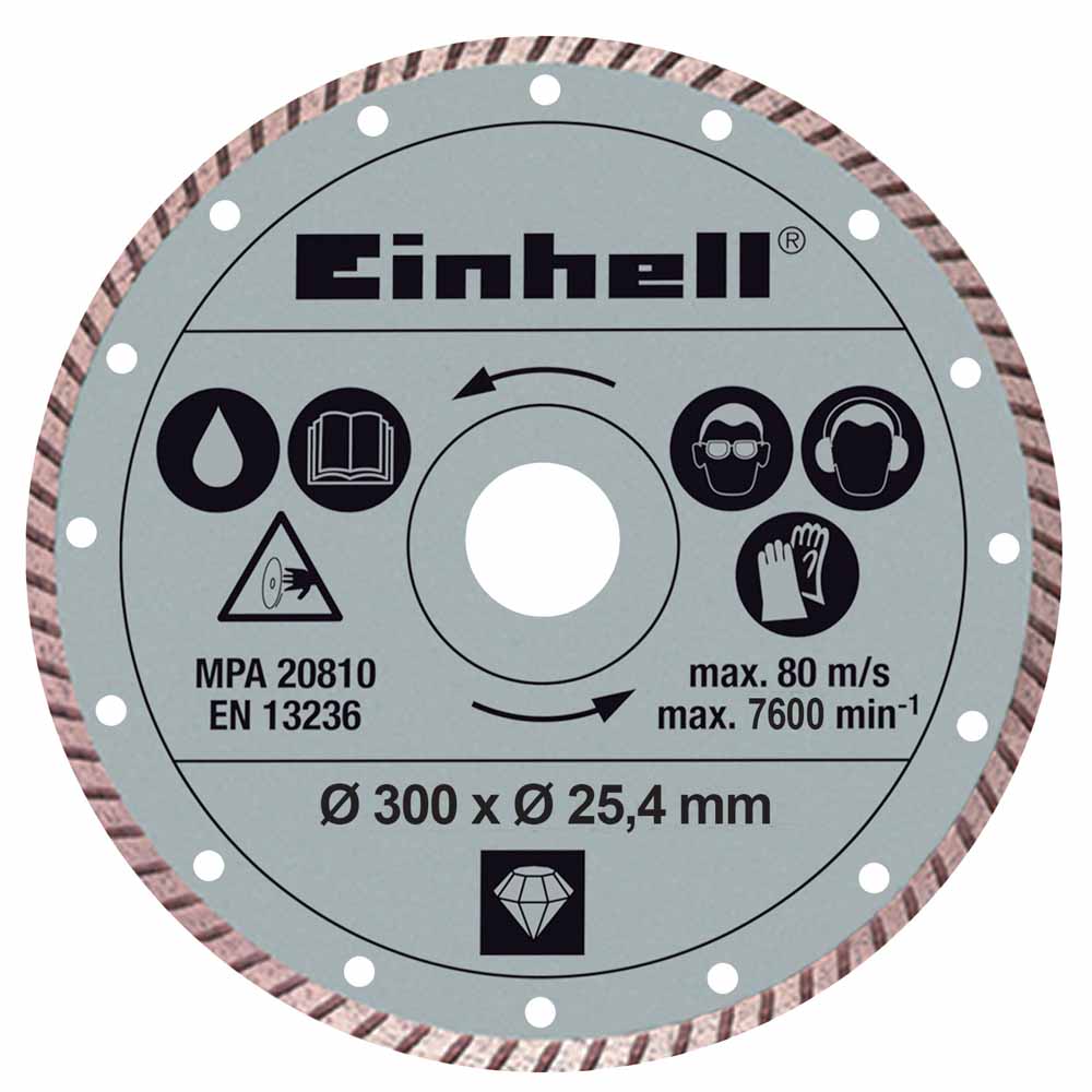 Diamantkapskiva Einhell Turbo 300X25,4x2,2