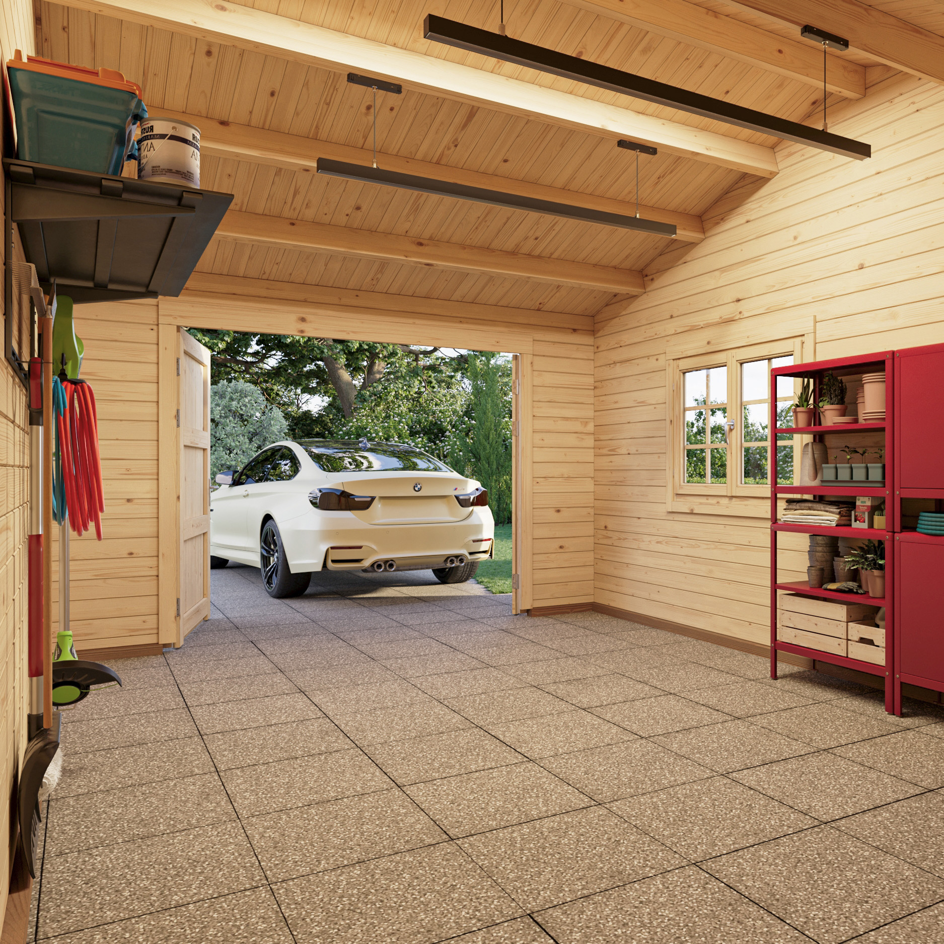 Roger 19,0+33,2 m2 with wooden gate NO Obehandlad