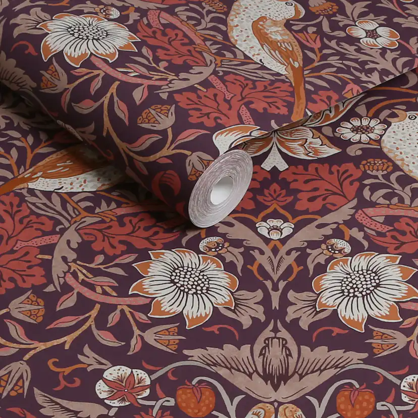 Tapet William Morris At Home Strawberry Thief 124229
