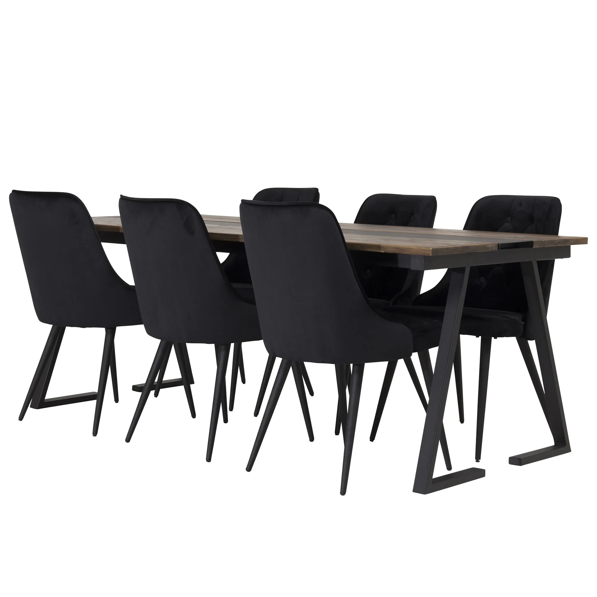 Teak/Svart