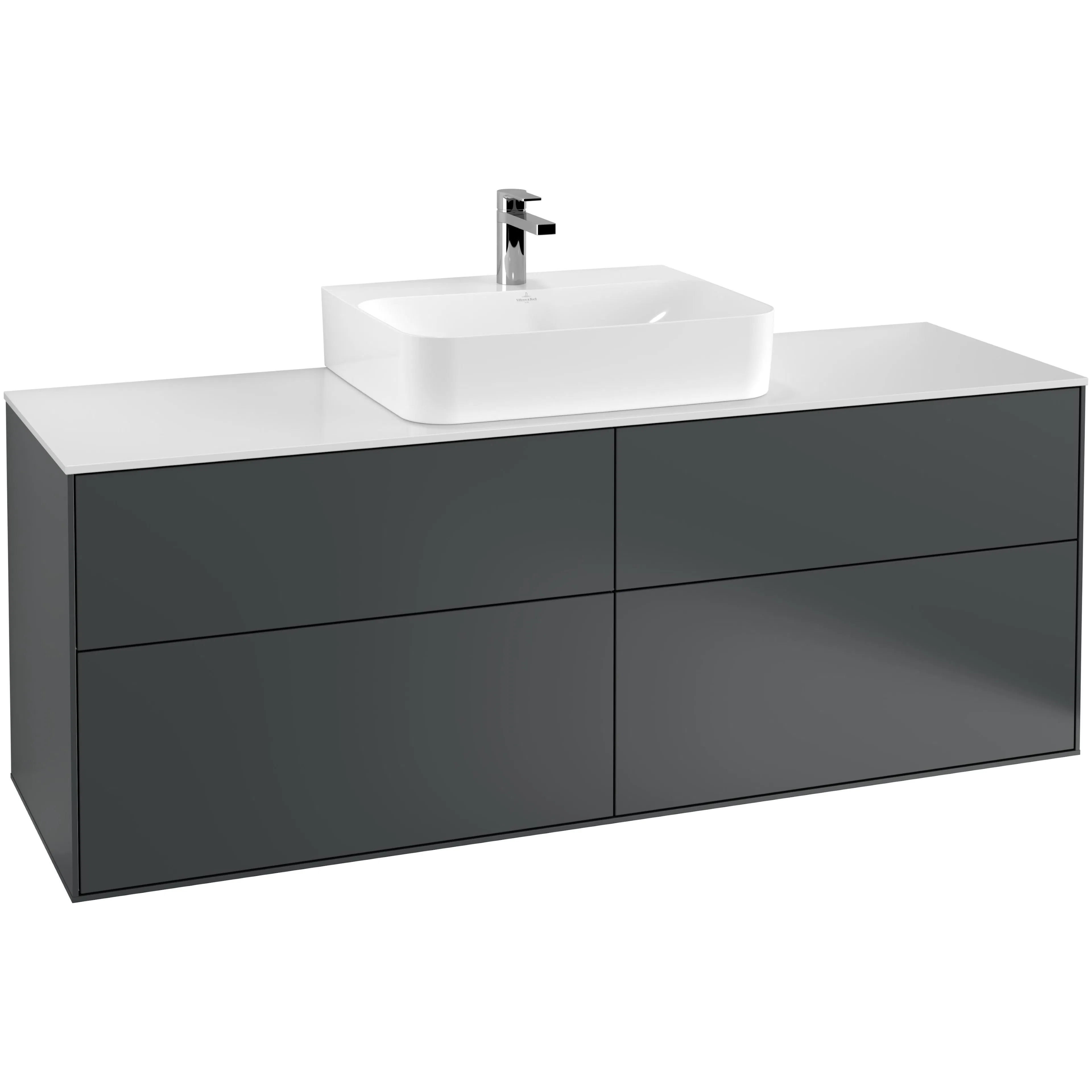 Tvättställsskåp Villeroy & Boch Finion med 4 Lådor och Bänkskiva för Centrerat Tvättställ