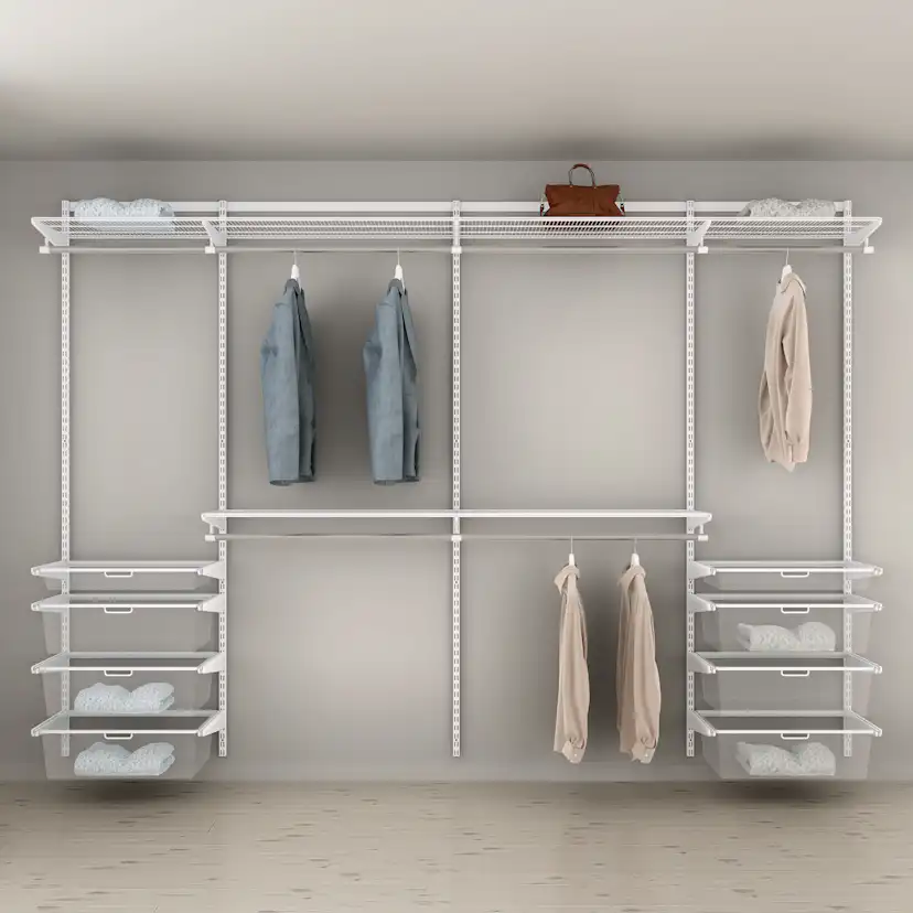 Garderobslösning Elfa Ready Solution Classic 8 306 cm Vit