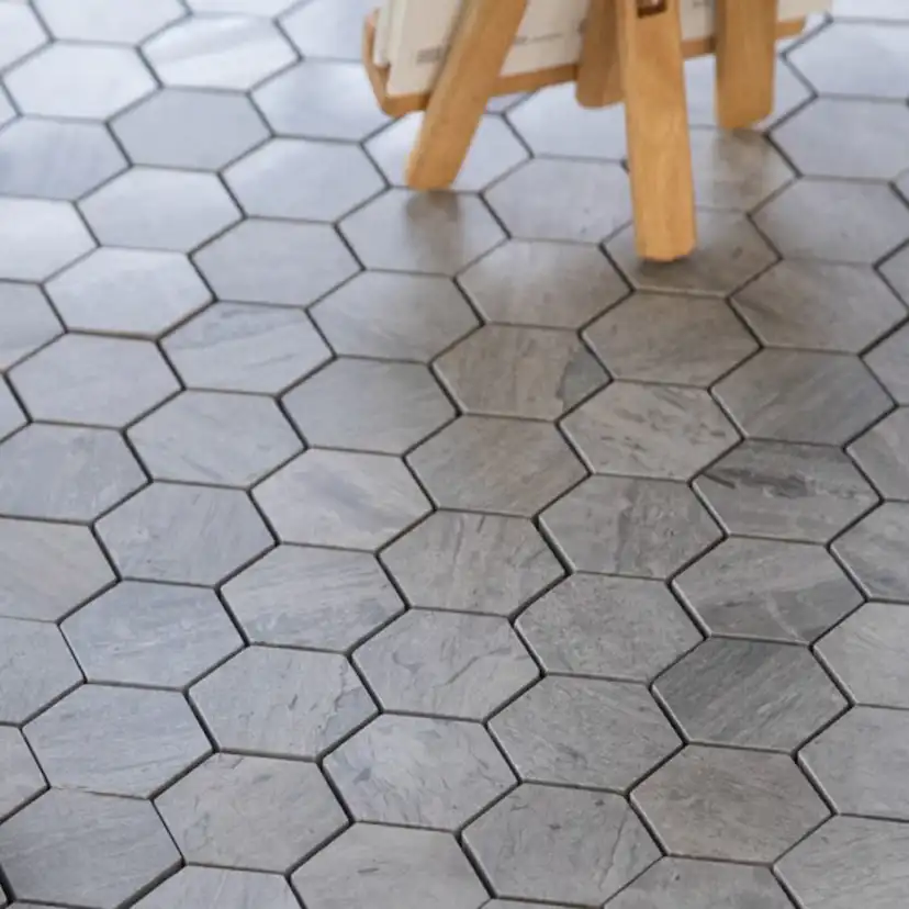 Natursten ArtStone Norway Blue Hexagon Polerad 5x5 cm