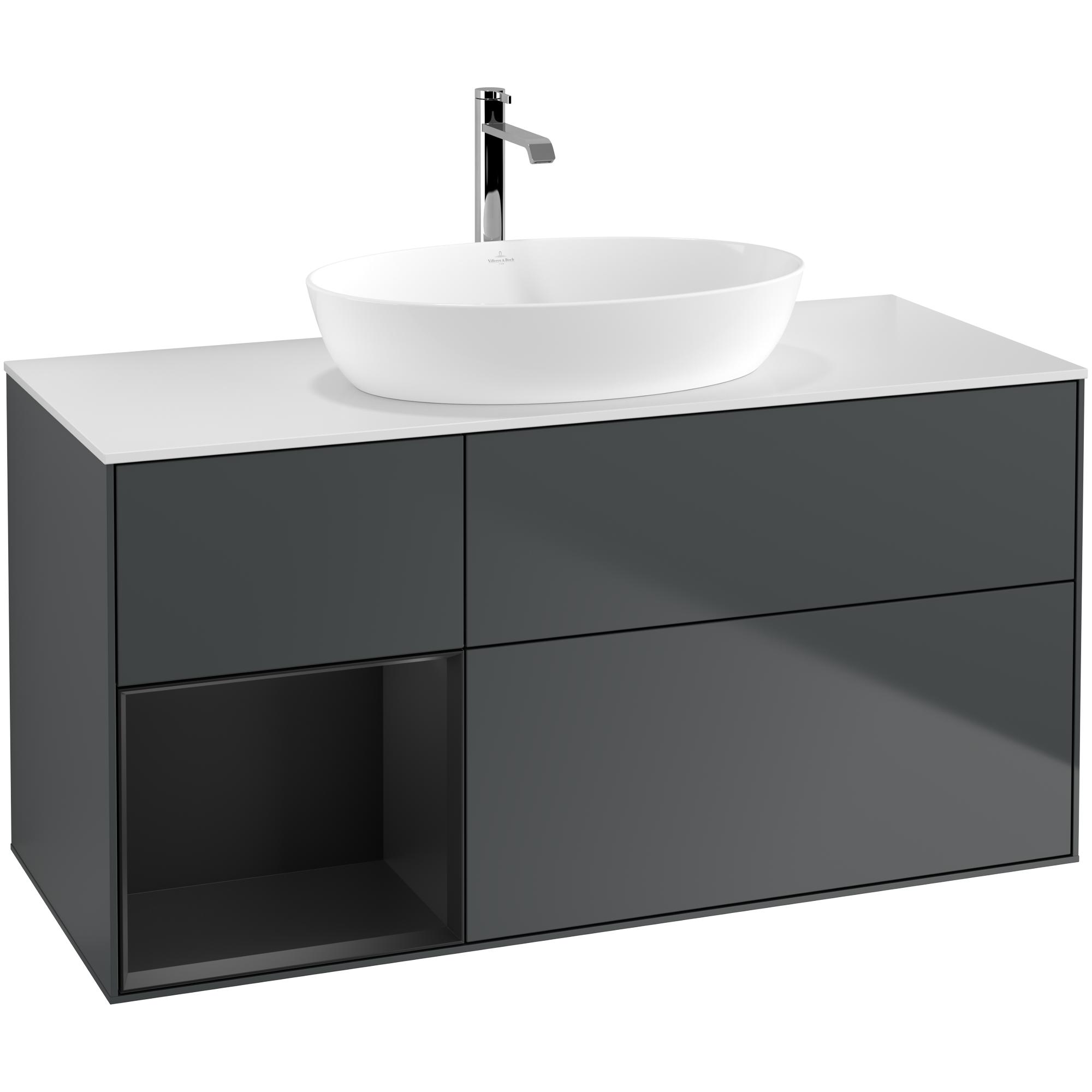 Tvättställsskåp Villeroy & Boch Finion med 3 Lådor Hylla och Bänkskiva för Fristående Tvättställ från Artis & Collaro