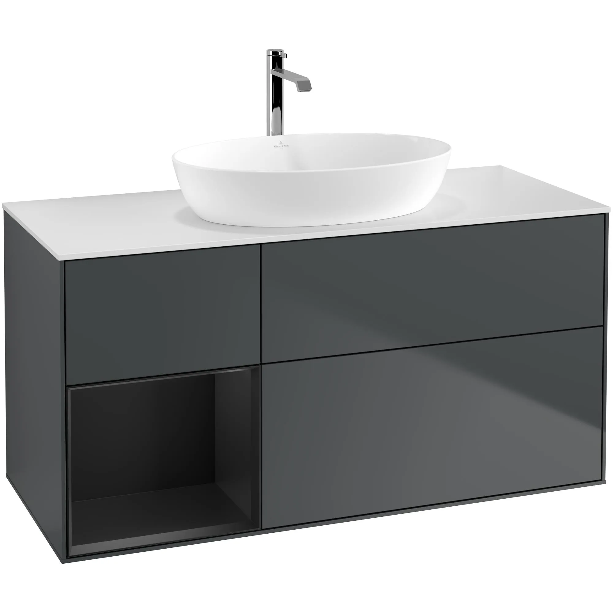 Tvättställsskåp Villeroy & Boch Finion med 3 Lådor Hylla och Bänkskiva för Fristående Tvättställ från Artis & Collaro