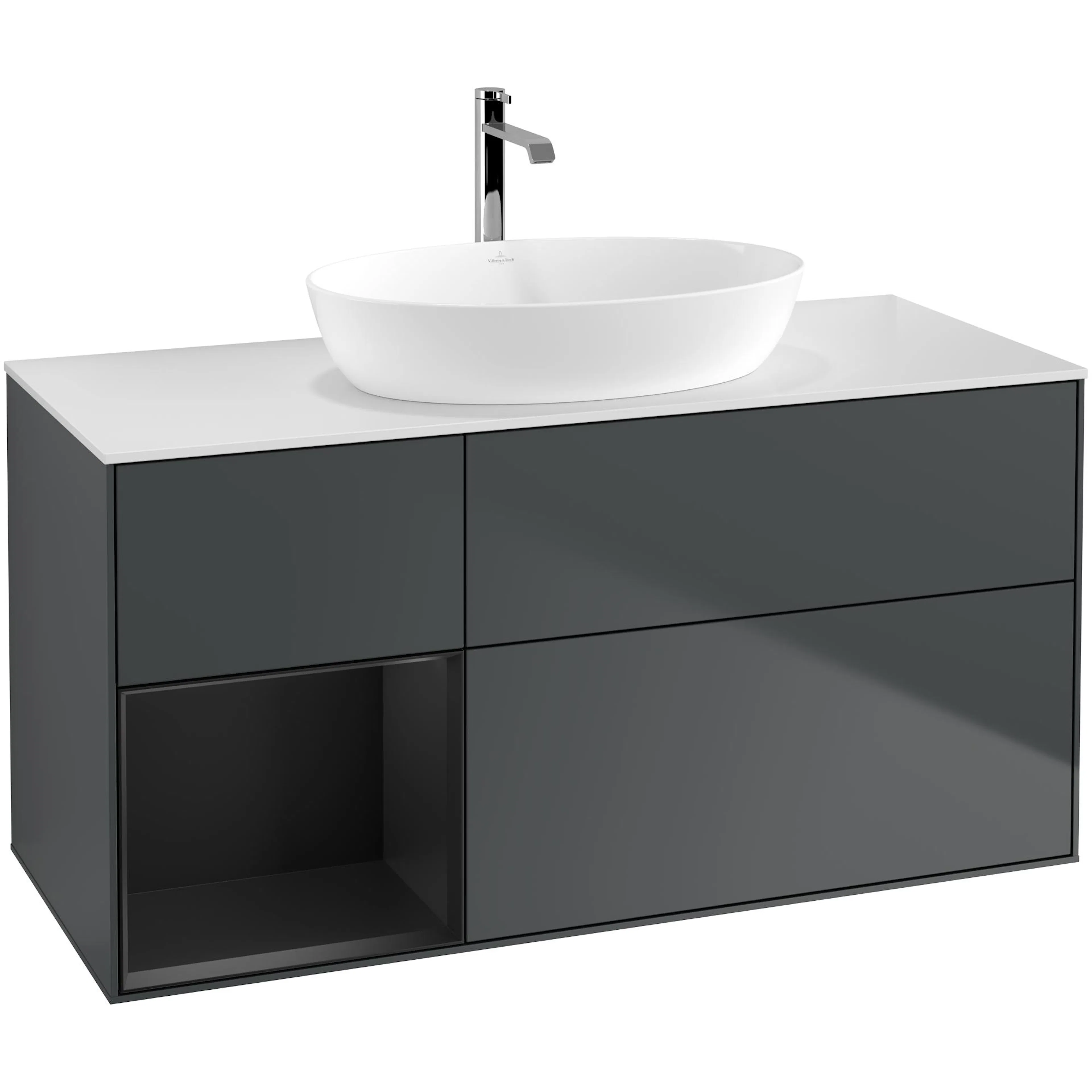 Tvättställsskåp Villeroy & Boch Finion med 3 Lådor Hylla och Bänkskiva för Fristående Tvättställ från Artis & Collaro