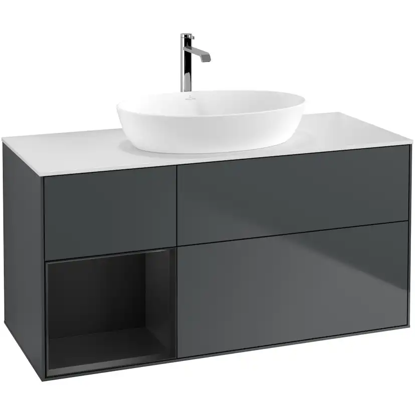 Tvättställsskåp Villeroy & Boch Finion med 3 Lådor Hylla och Bänkskiva för Fristående Tvättställ från Artis & Collaro