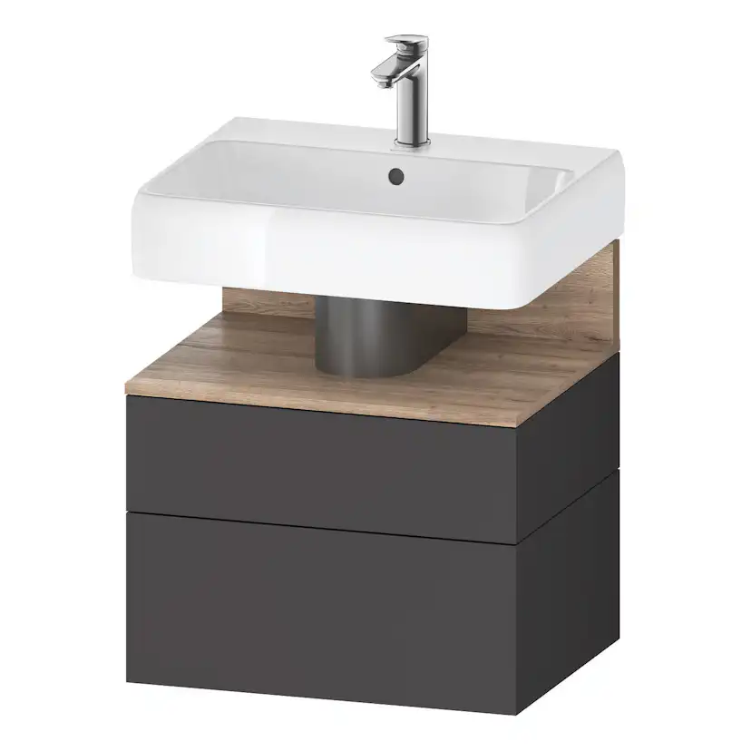 Tvättställsskåp Duravit Qatego med Tvättställ, Lådor och Belysning