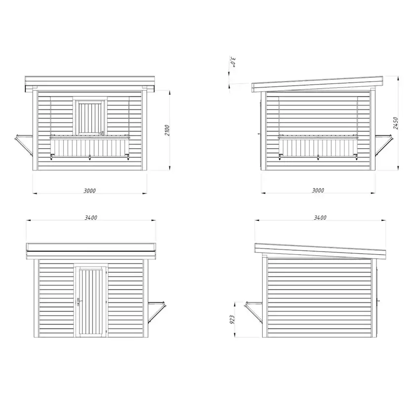 Kiosk Palmako Lenna 8,3 m2 Set 305