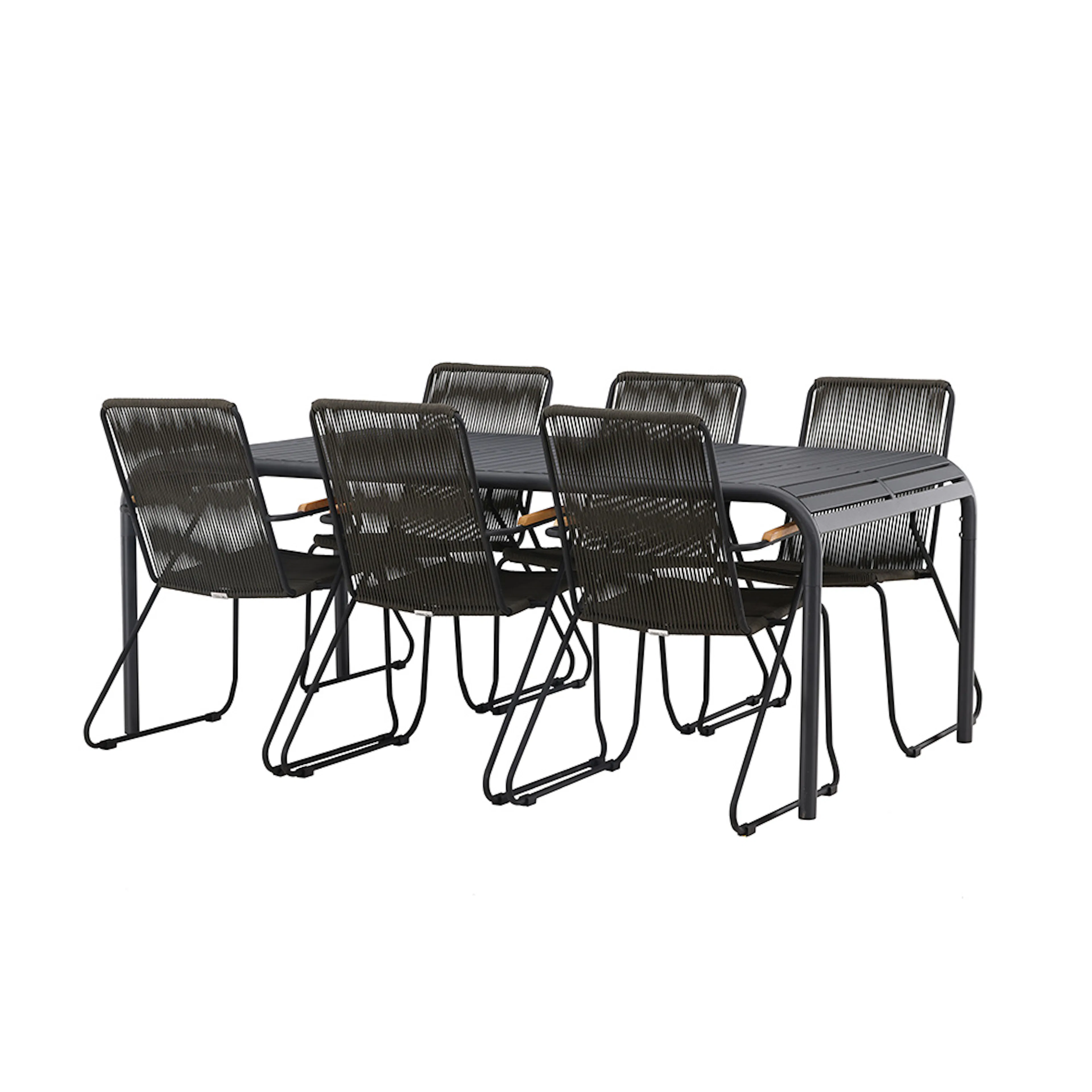 Borneo Diningtable Aluminium - Black / Rectangular 100*200* Grön