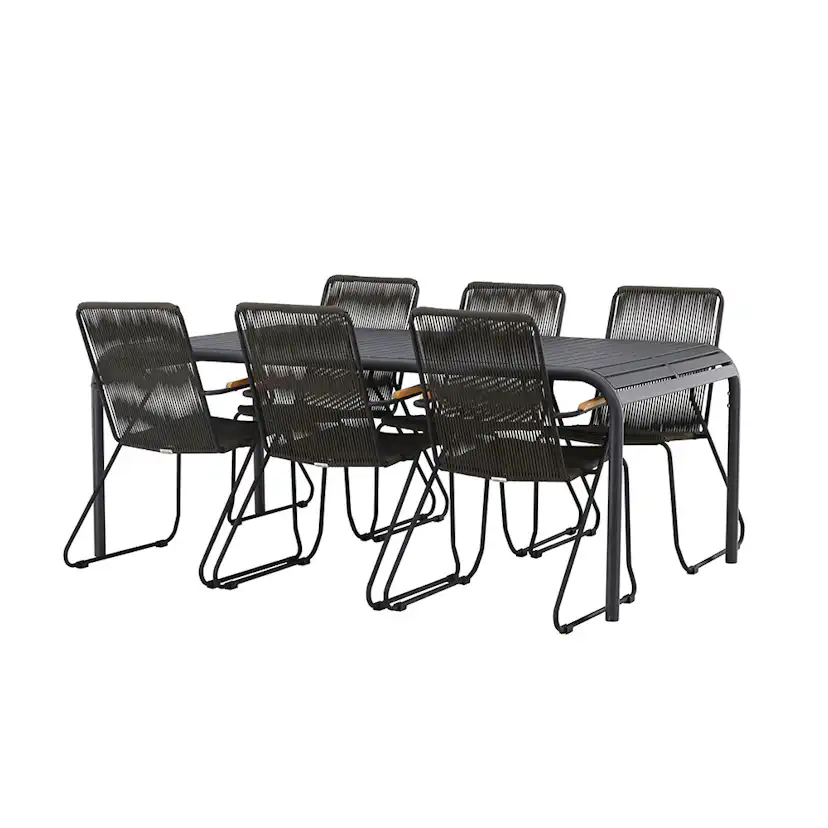 Matgrupp Venture Home Borneo Bord med 6 Bois Stolar