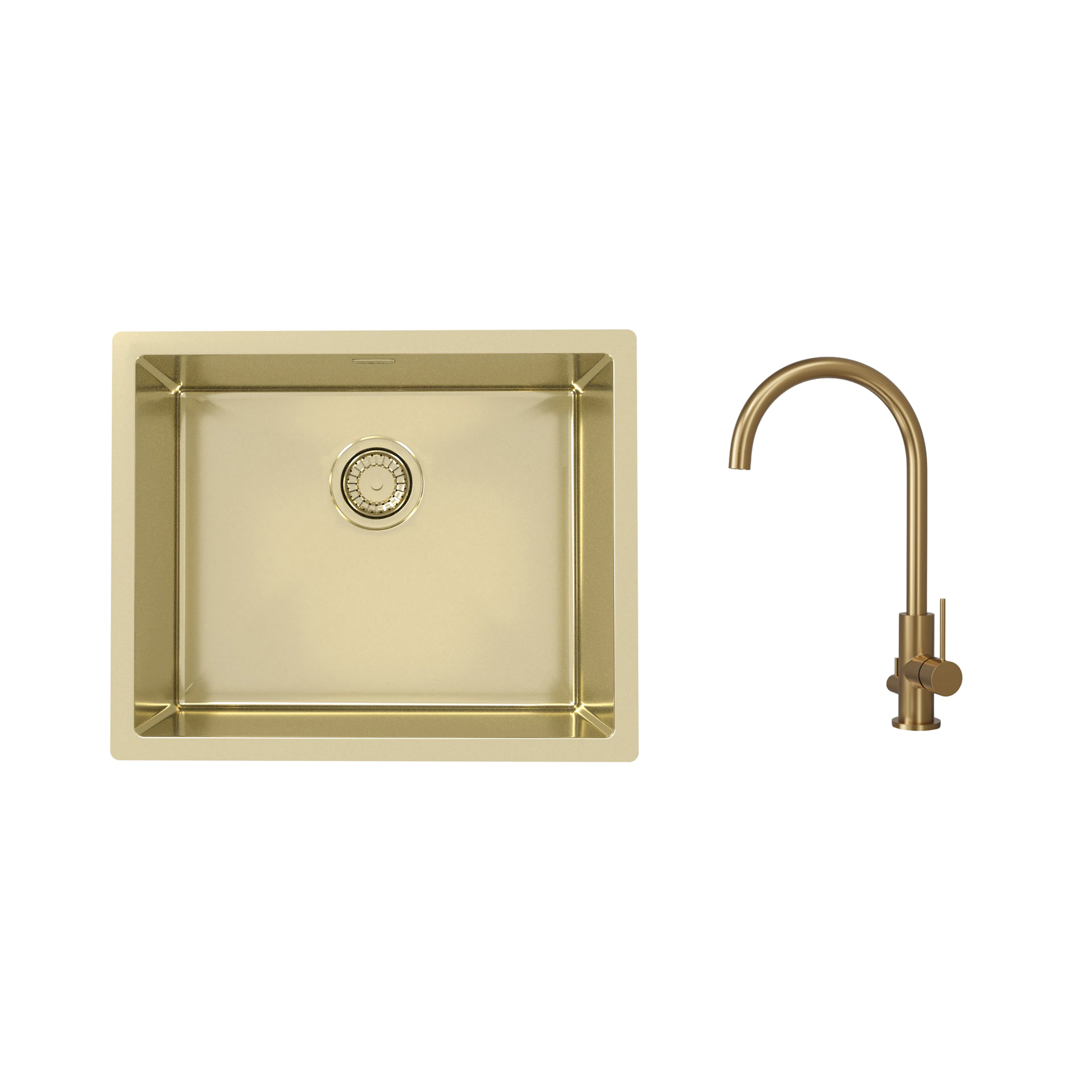 Diskho Stala Monarch-50 med Köksblandare Scandtap Steel Equip D