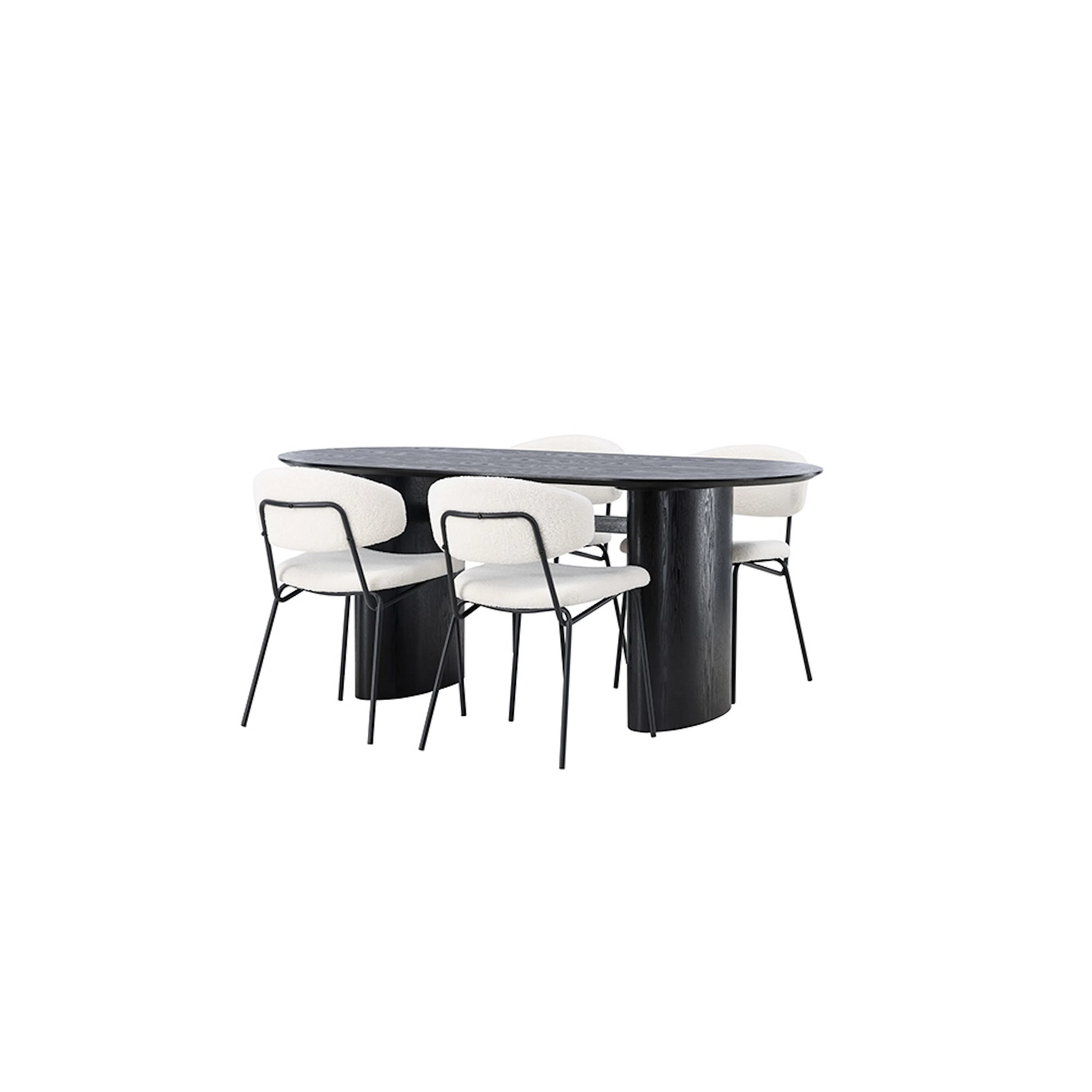 Matgrupp Venture Home Isolde med 4 st Chico stolar