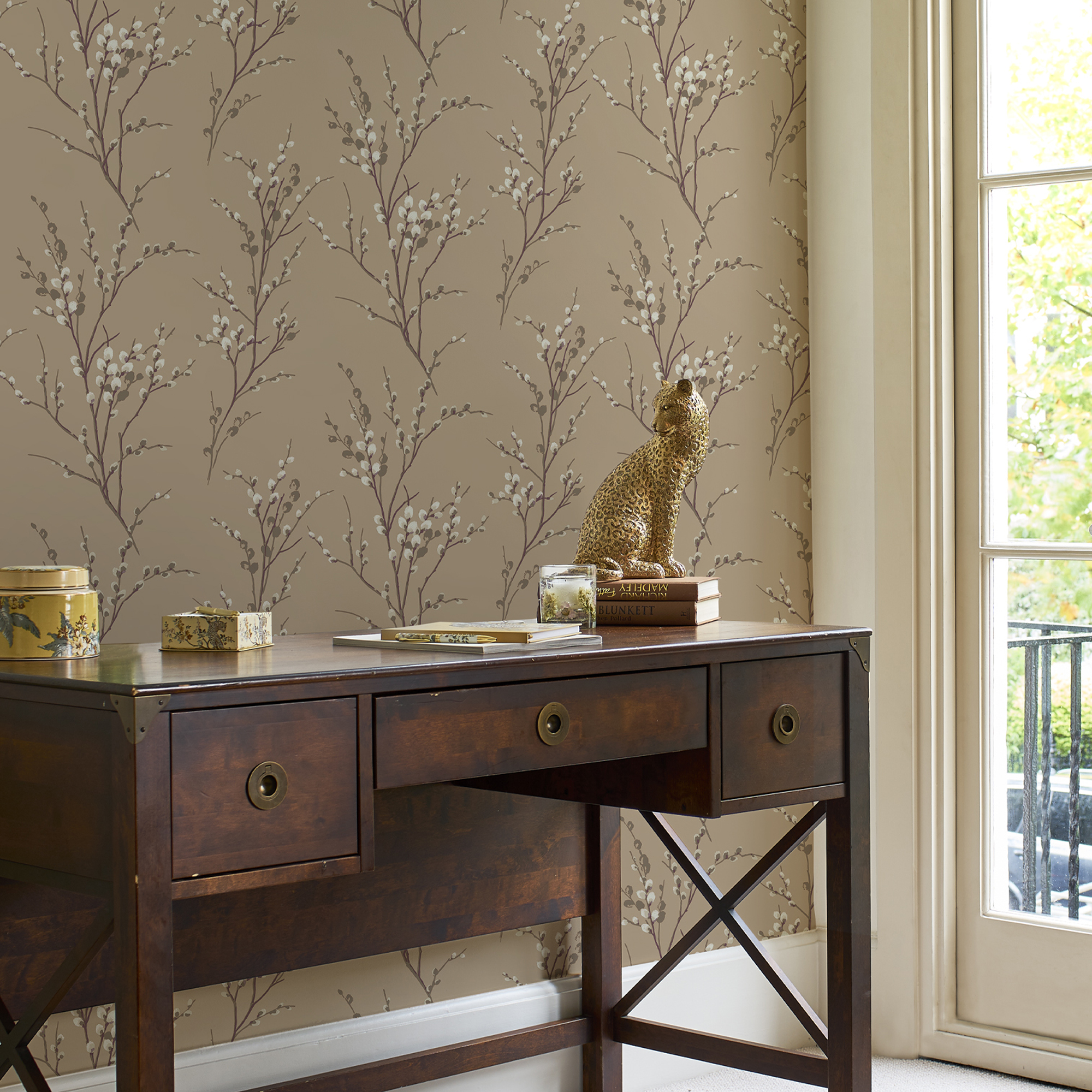 Tapet Laura Ashley Pussy Willow Naturel