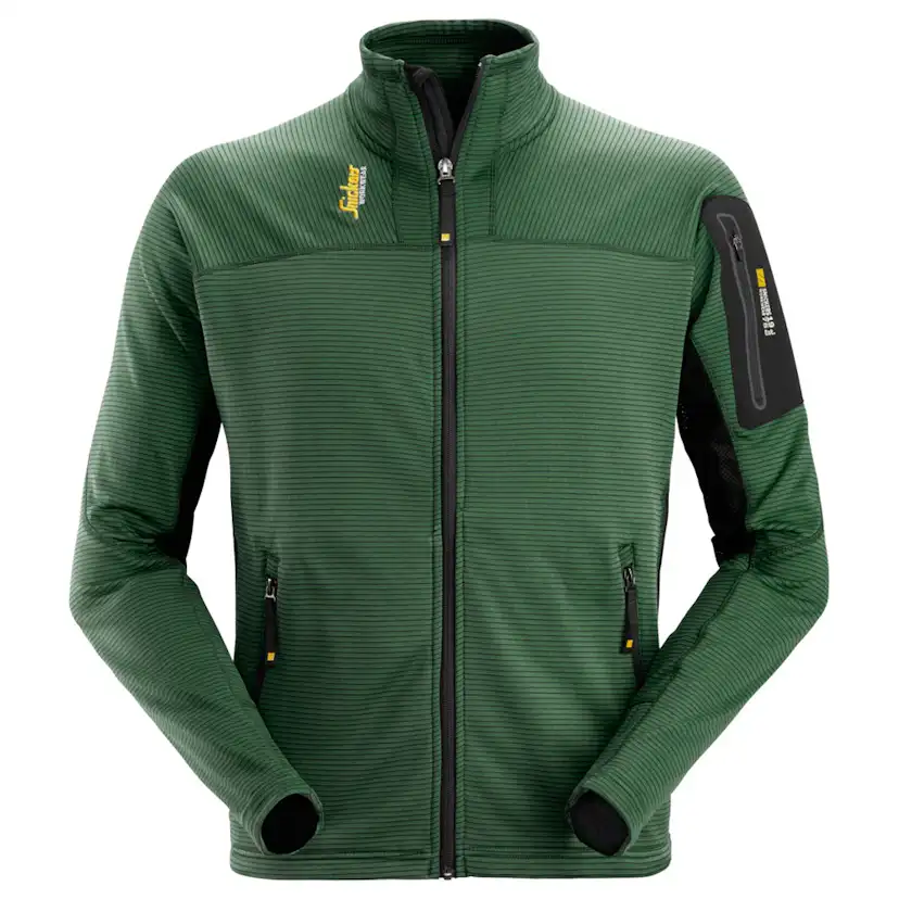 Tröja Snickers Workwear Zip BM Microfl