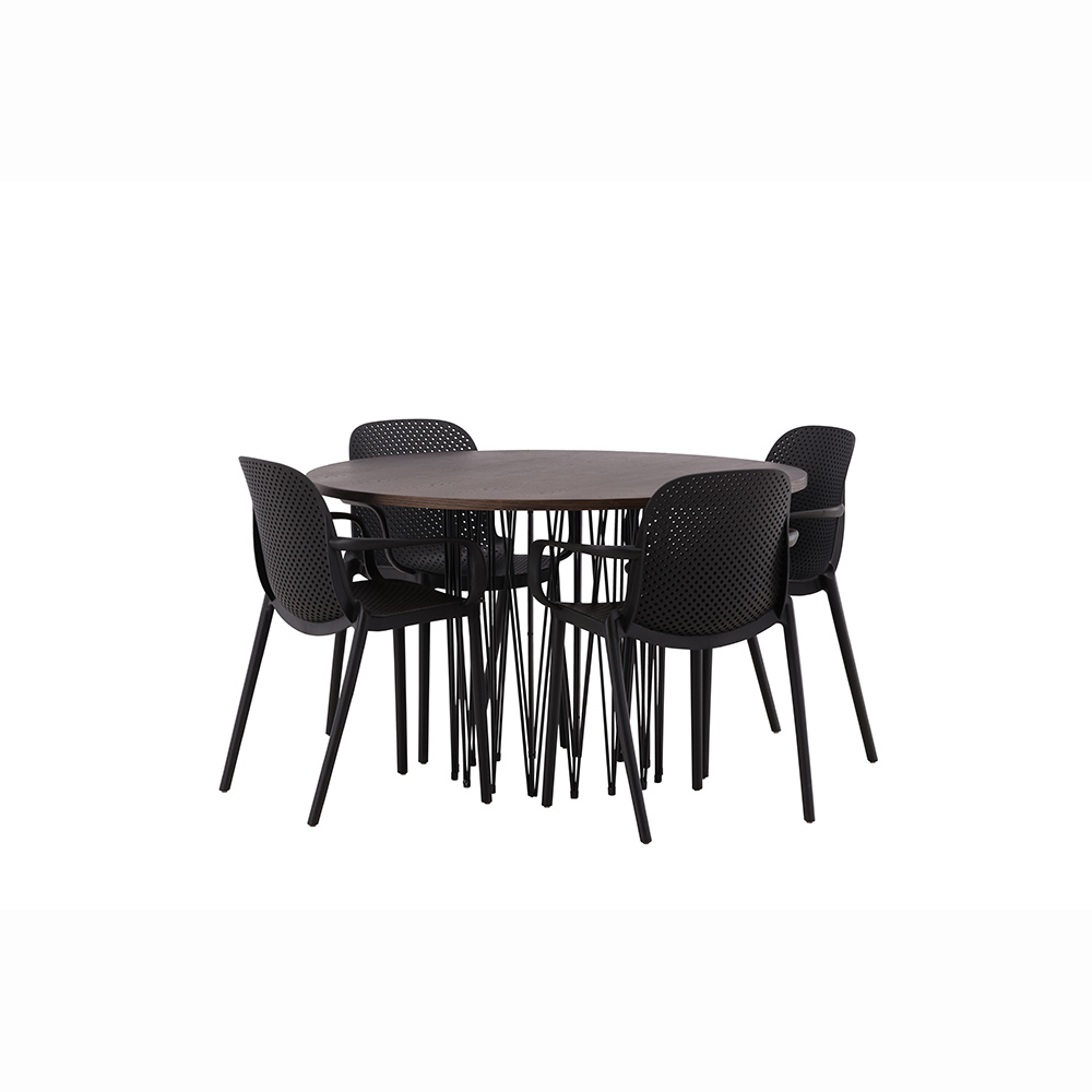 Matgrupp furniture/fashion Stone Rund med 4 Baltimore Stolar