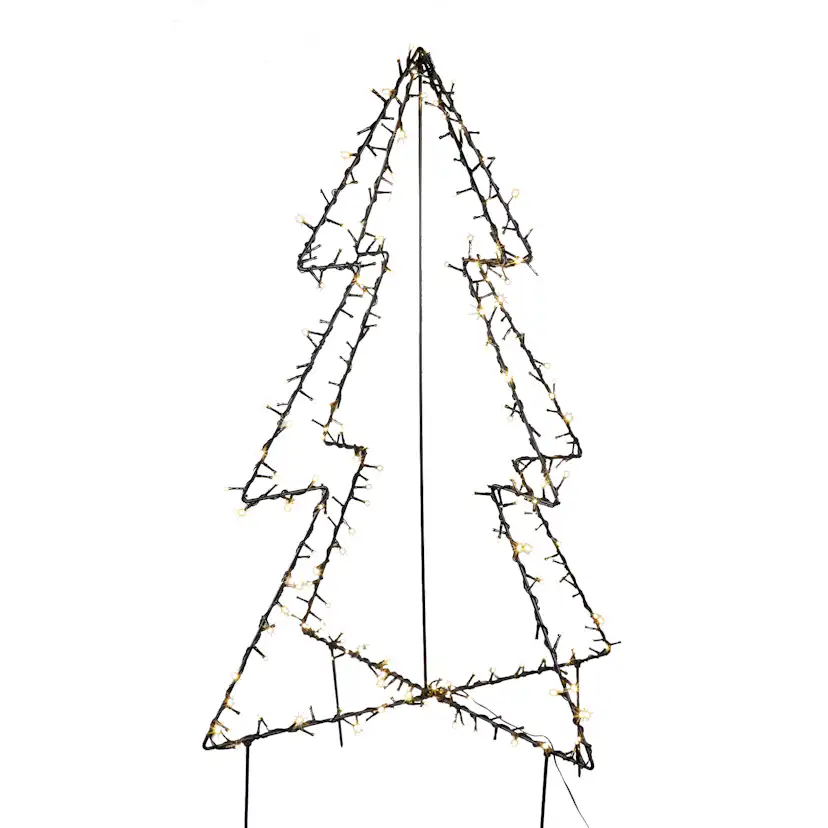 Metaljulgran Nordic Winter 120 cm med 130 st LED-Lampor