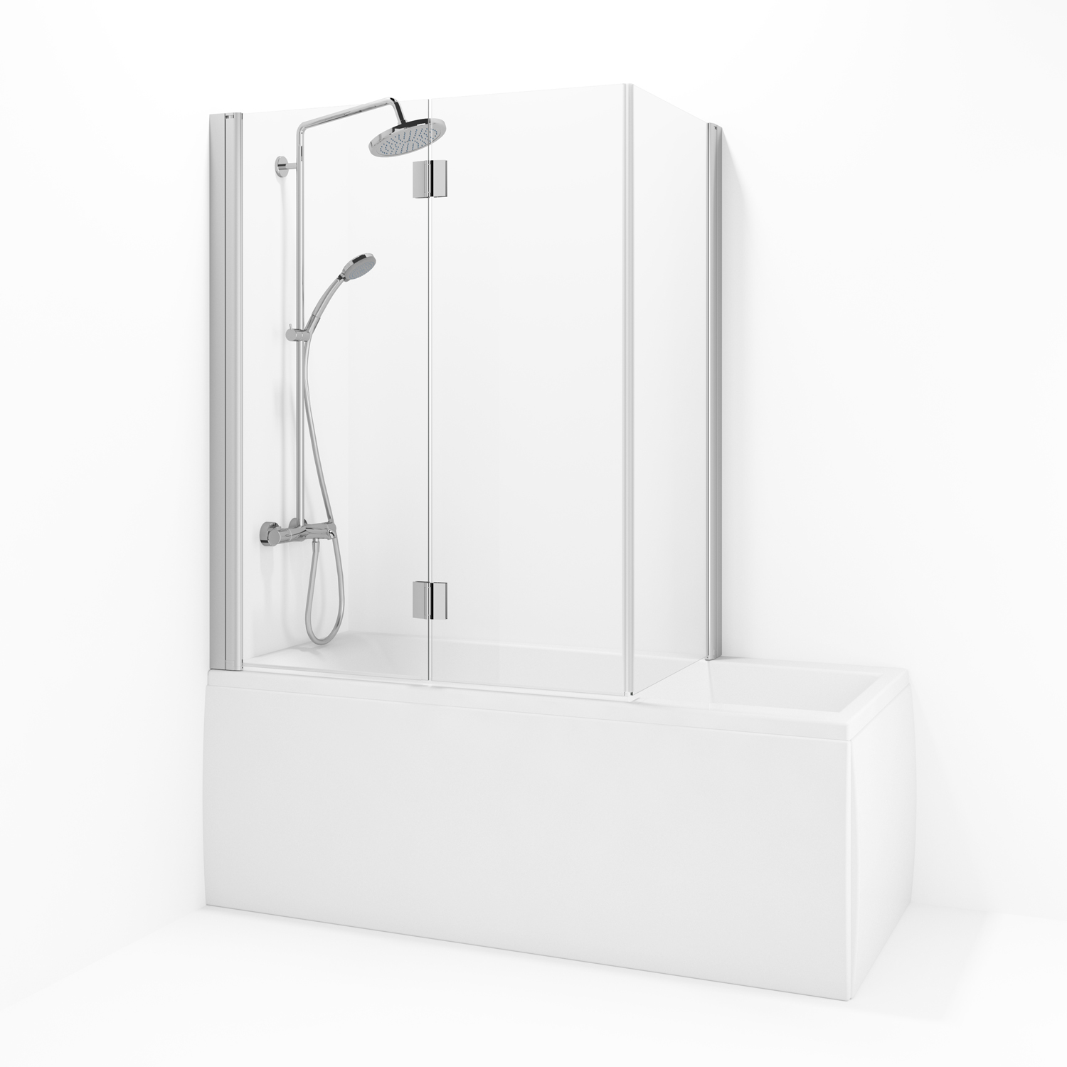 Spirit badHöNi 158 68x93 Ma Kl 680x930x1400 mm, Matt Aluminium, Klarglas