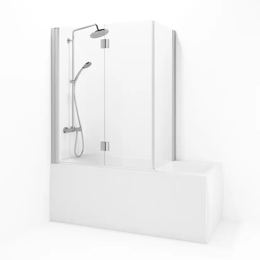 Spirit badHöNi 158 68x93 Ma Kl 680x930x1400 mm, Matt Aluminium, Klarglas