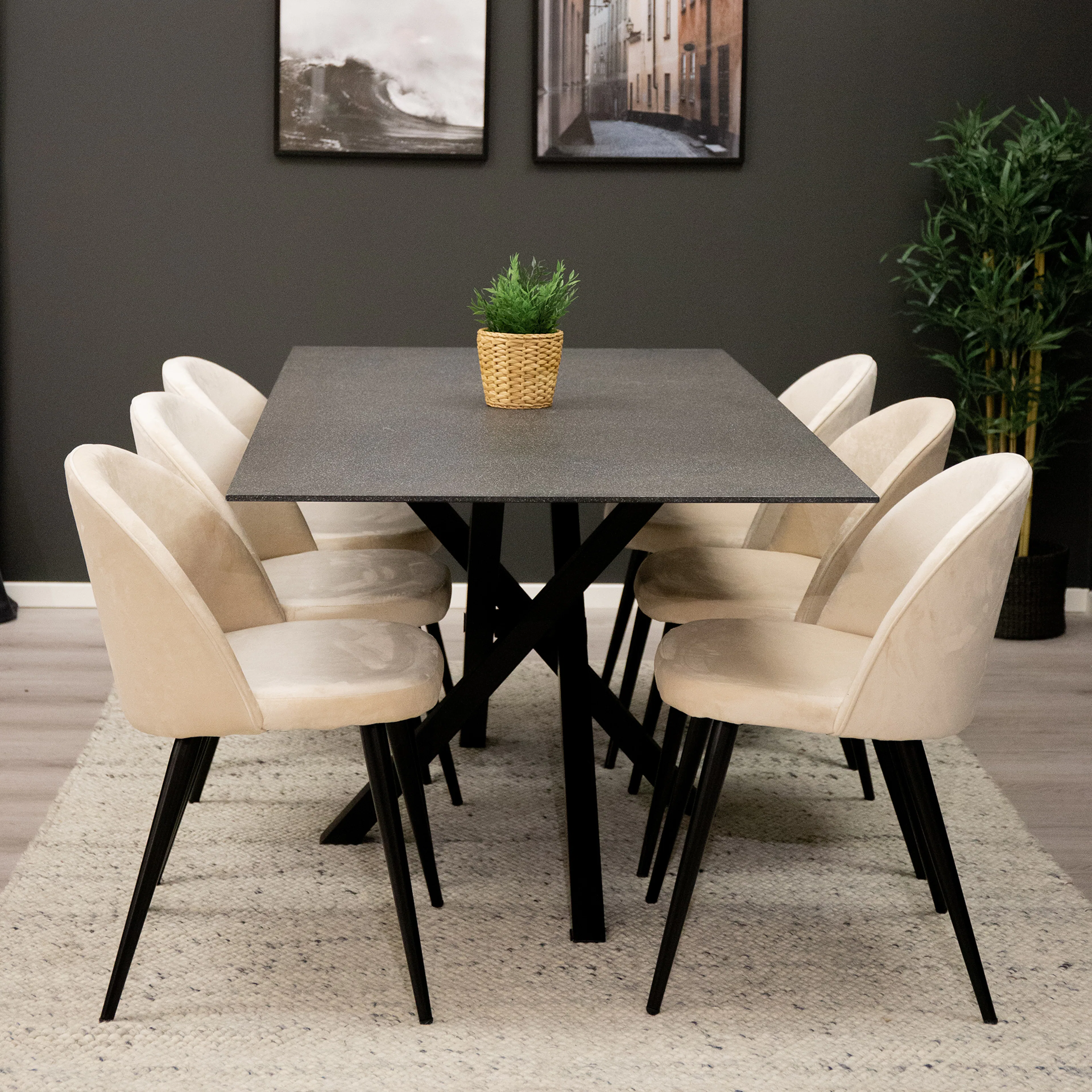 Beige/Svart