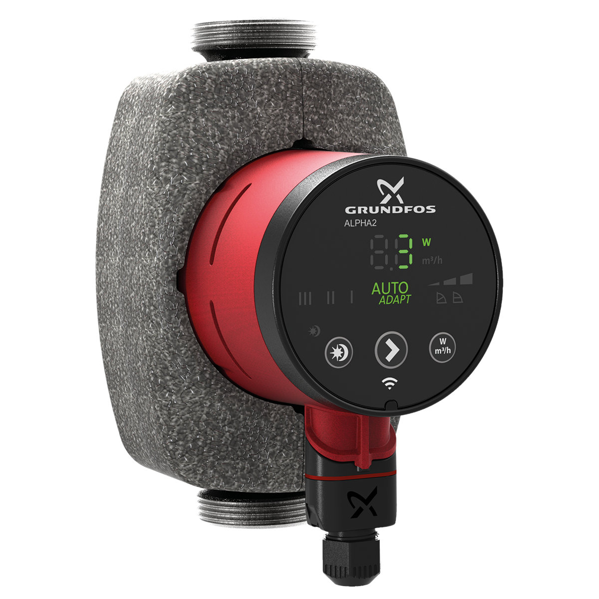 GRUNDFOS ALPHA2 25-80 N 180 TAPPVARMVATTENPUMP Modell: 25-80, Bygglängd: 180 mm