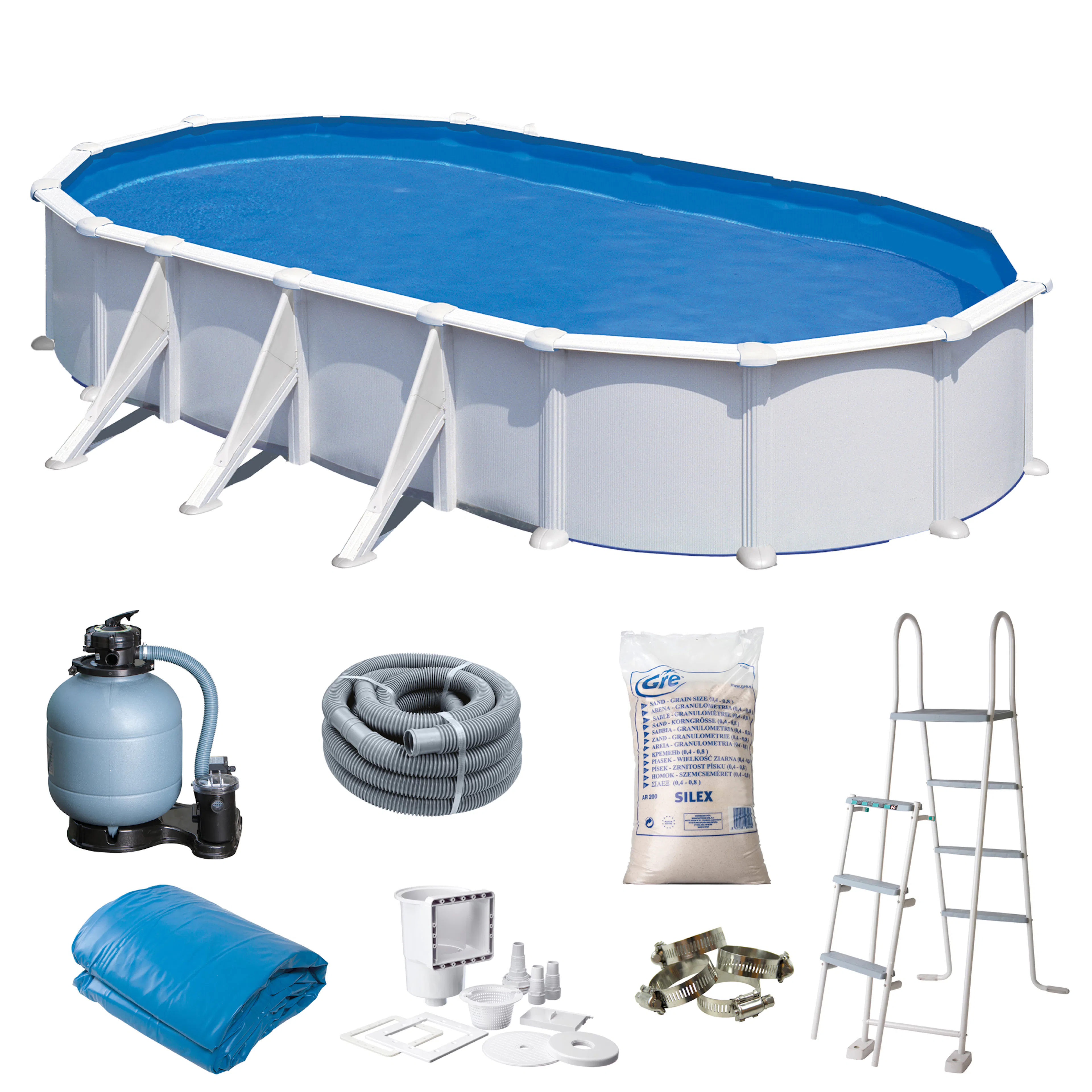 Poolpaket Swim & Fun Basic Pool Oval