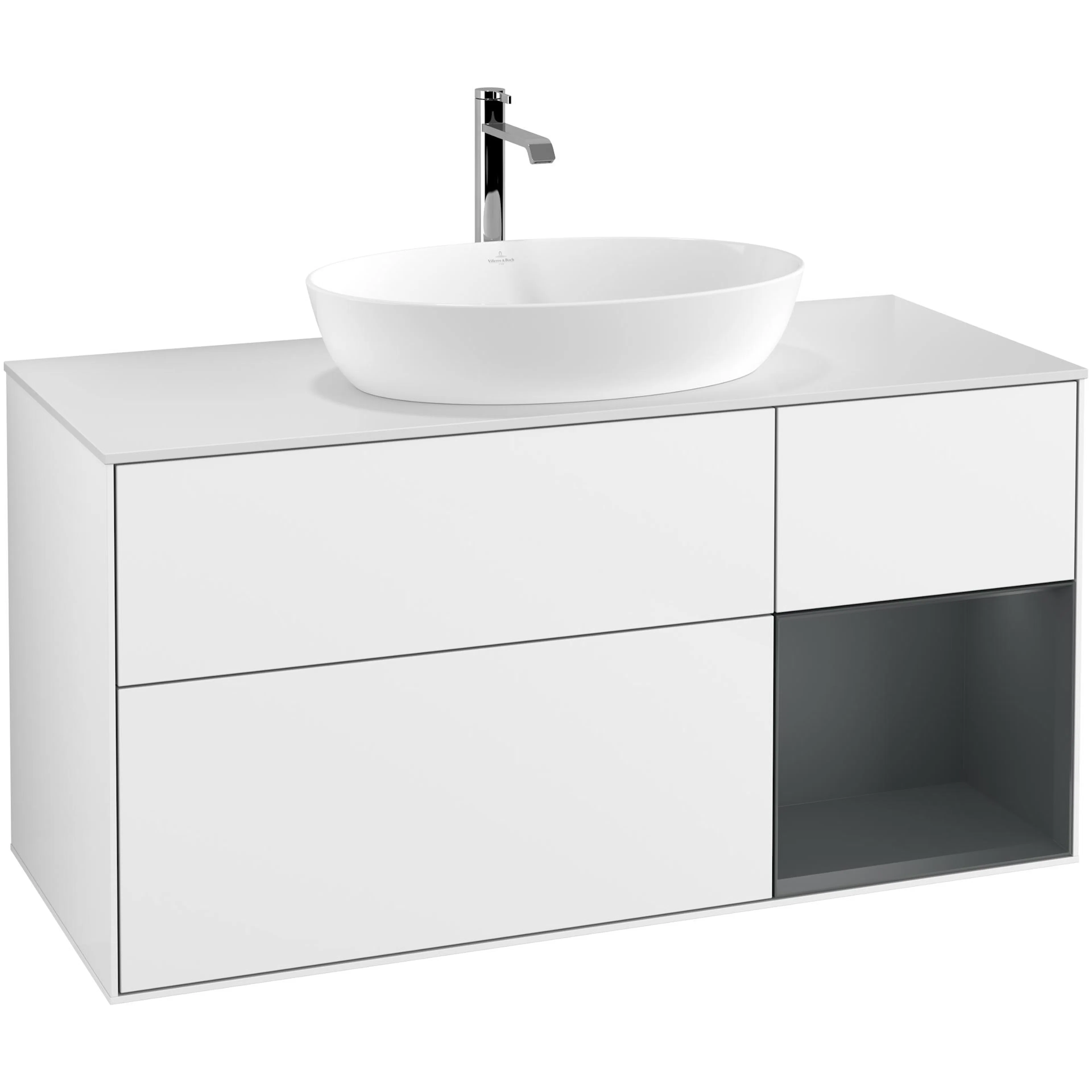 Tvättställsskåp Villeroy & Boch Finion med 3 Lådor Hylla och Bänkskiva för Fristående Tvättställ från Artis & Collaro
