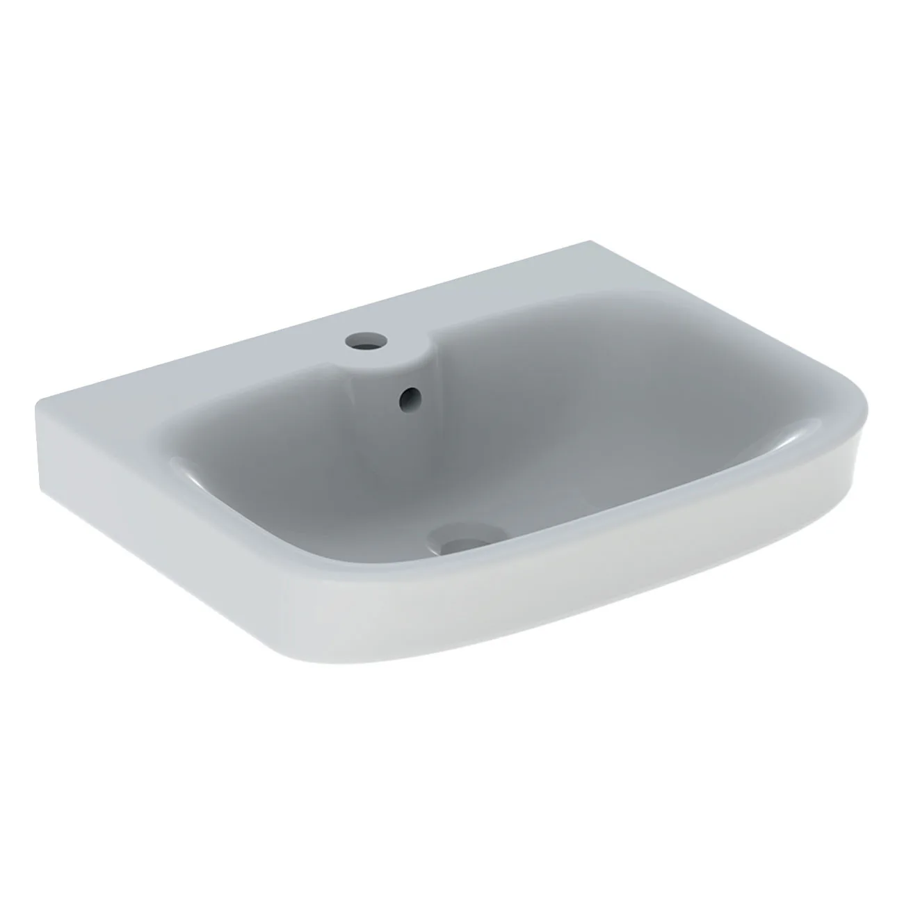 Vinta tvättställ: Vit/Clean, 56x44cm, Kranhål, Överfyllnad Bredd: 560 mm
