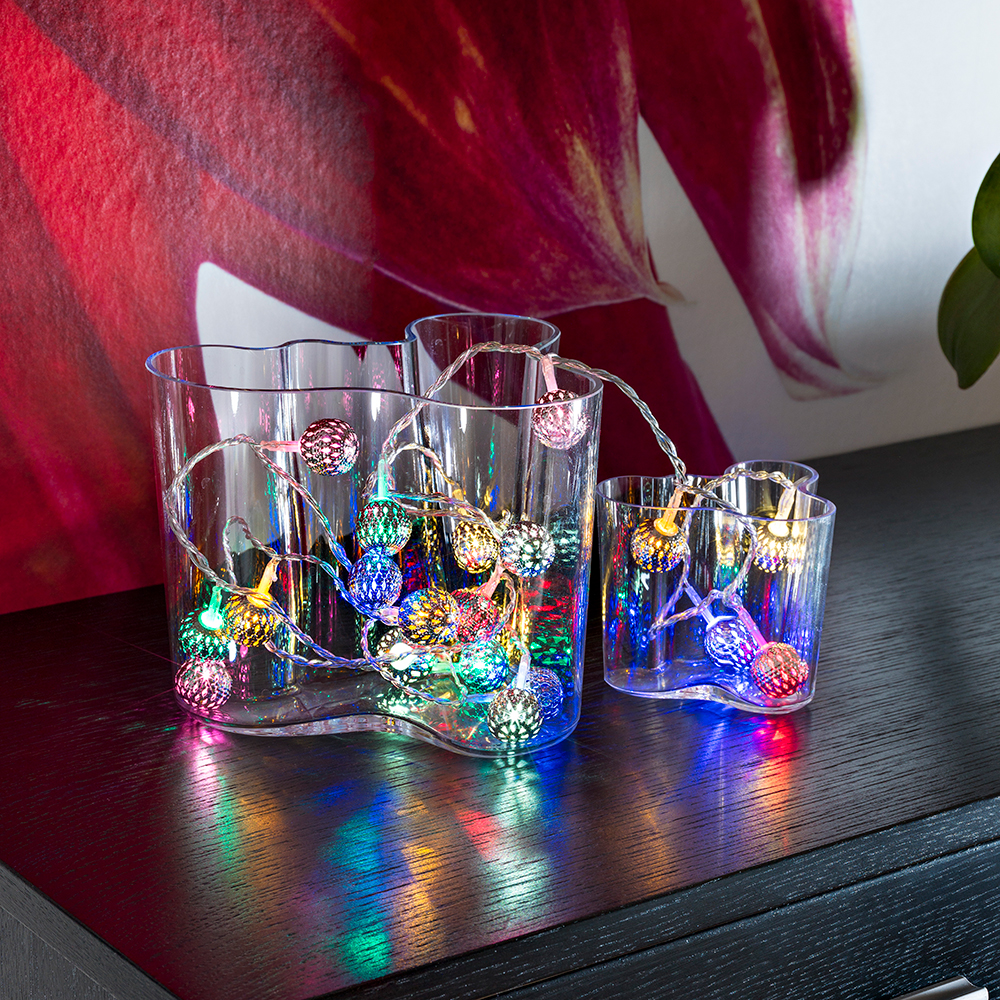 Ljusslinga Gnosjö Konstsmide Metallbollar 21