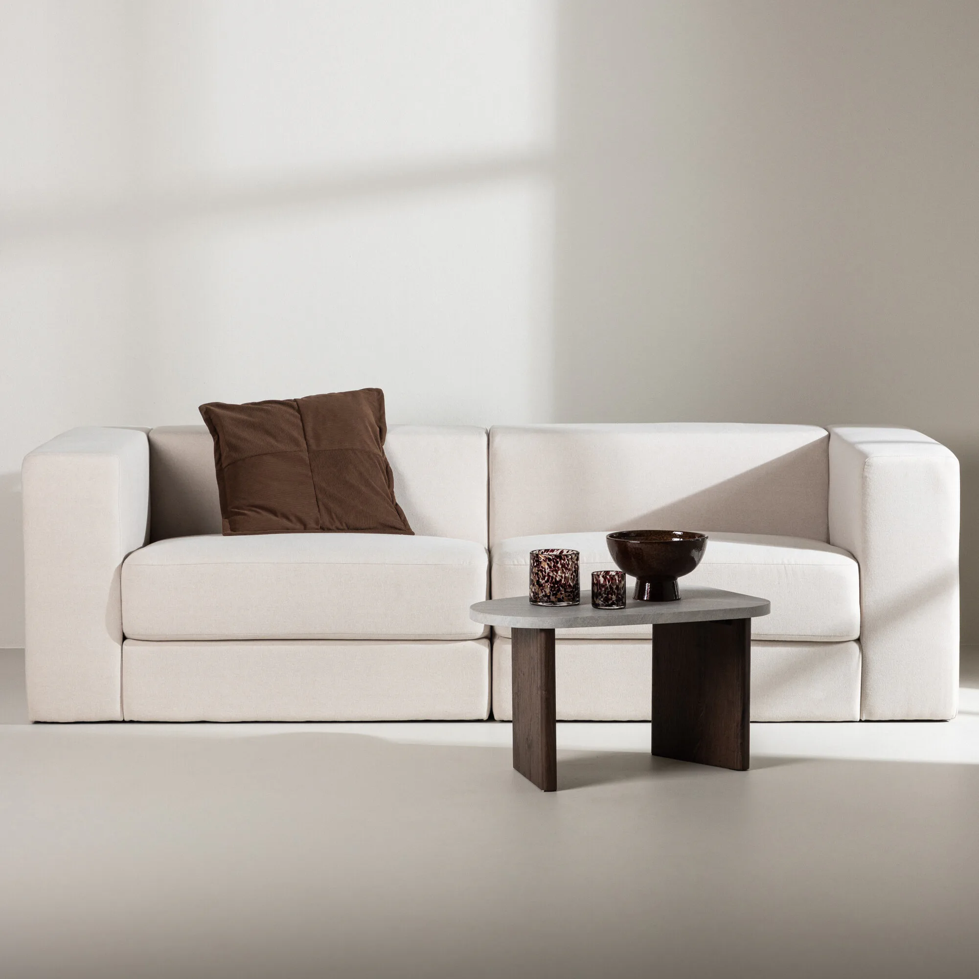 Lumi 3-seat Sofa - White Linen / Vit
