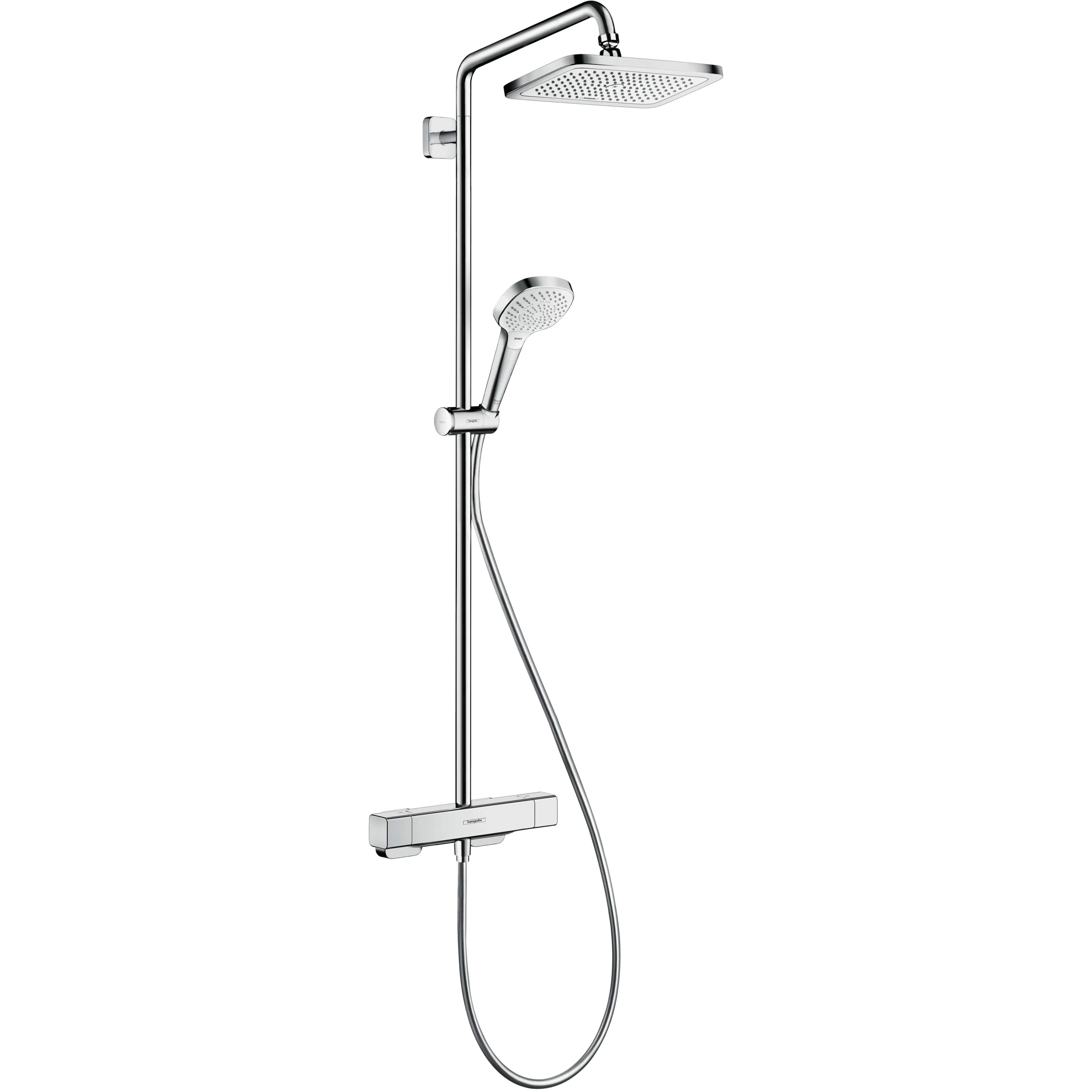 Croma E Showerpipe 280 1jet med termostat 150cc, Utan EcoSmart