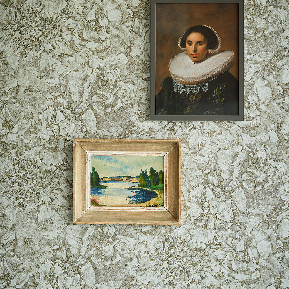 Tapet Eijffinger Museum 307342 Non Woven, Mönstrad Grön