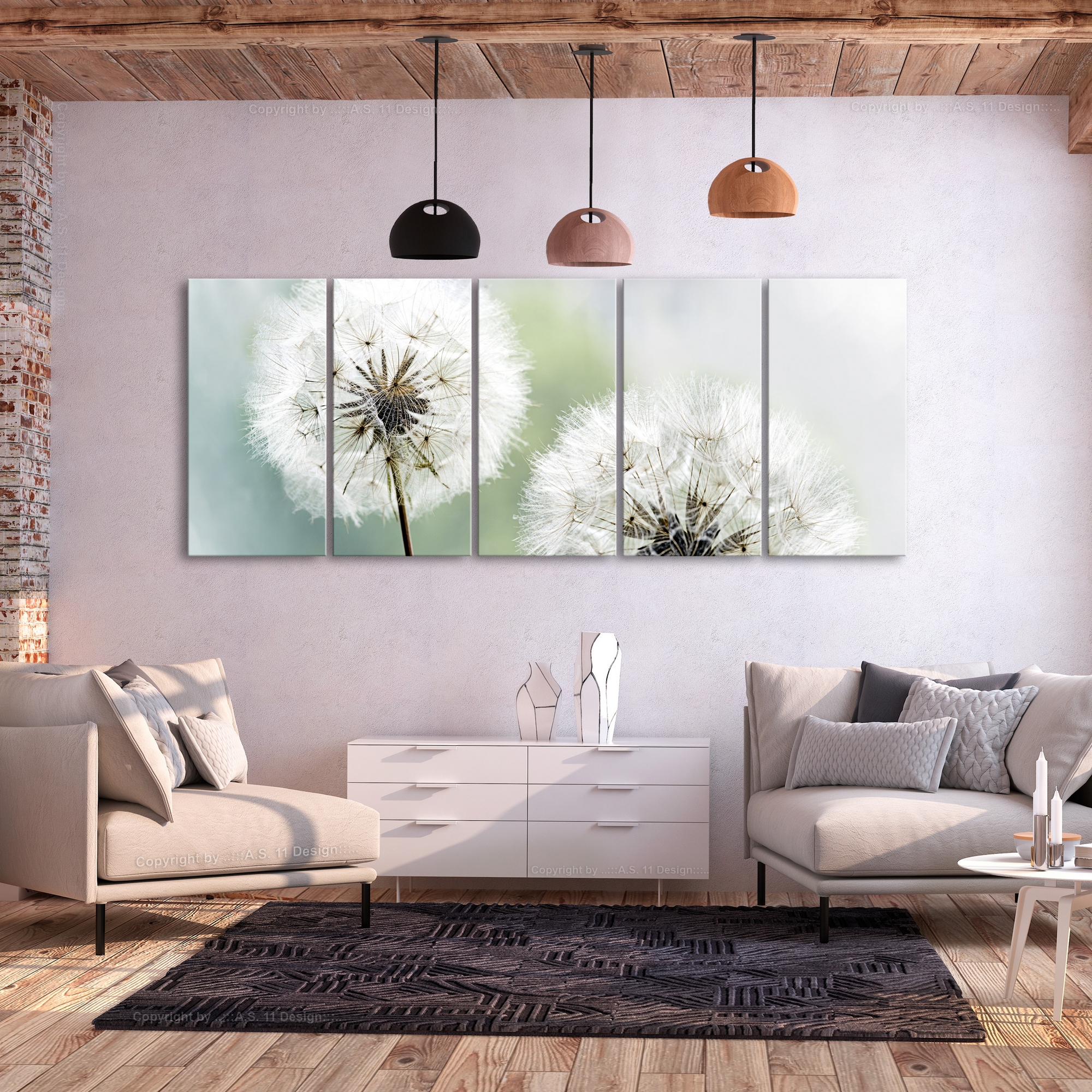 Tavla Arkiio Windless Morning Narrow 5 delar