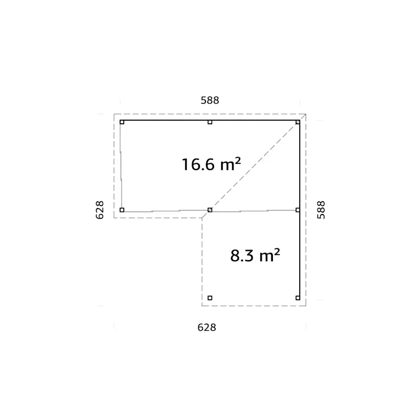 Uterum Palmako Lenna 24,9 m2 Set 414 Slide