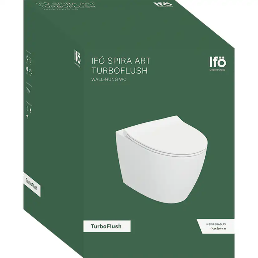 Vägghängd Toalettstol Ifö Spira Art Turboflush