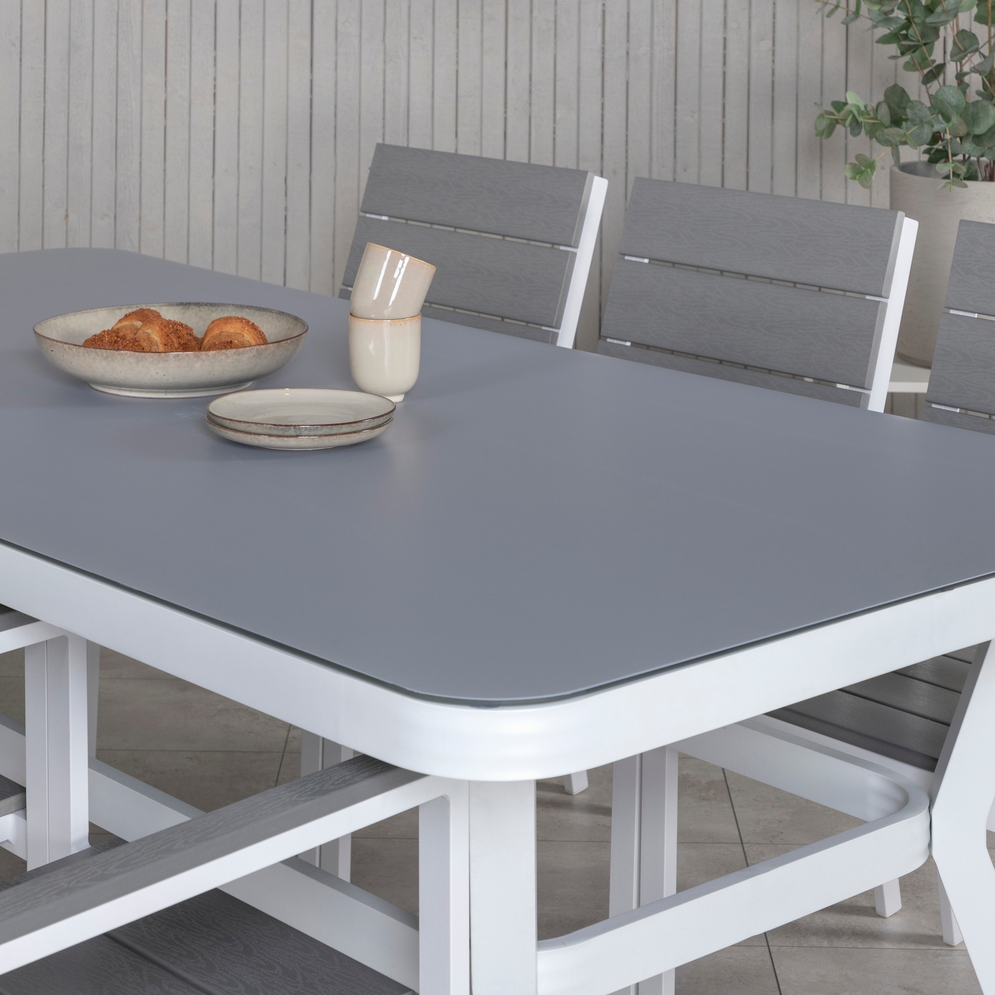 Matgrupp Venture Home Virya Matgrupp Utomhus 200cm med 6 Levels Stapelbara Matstolar