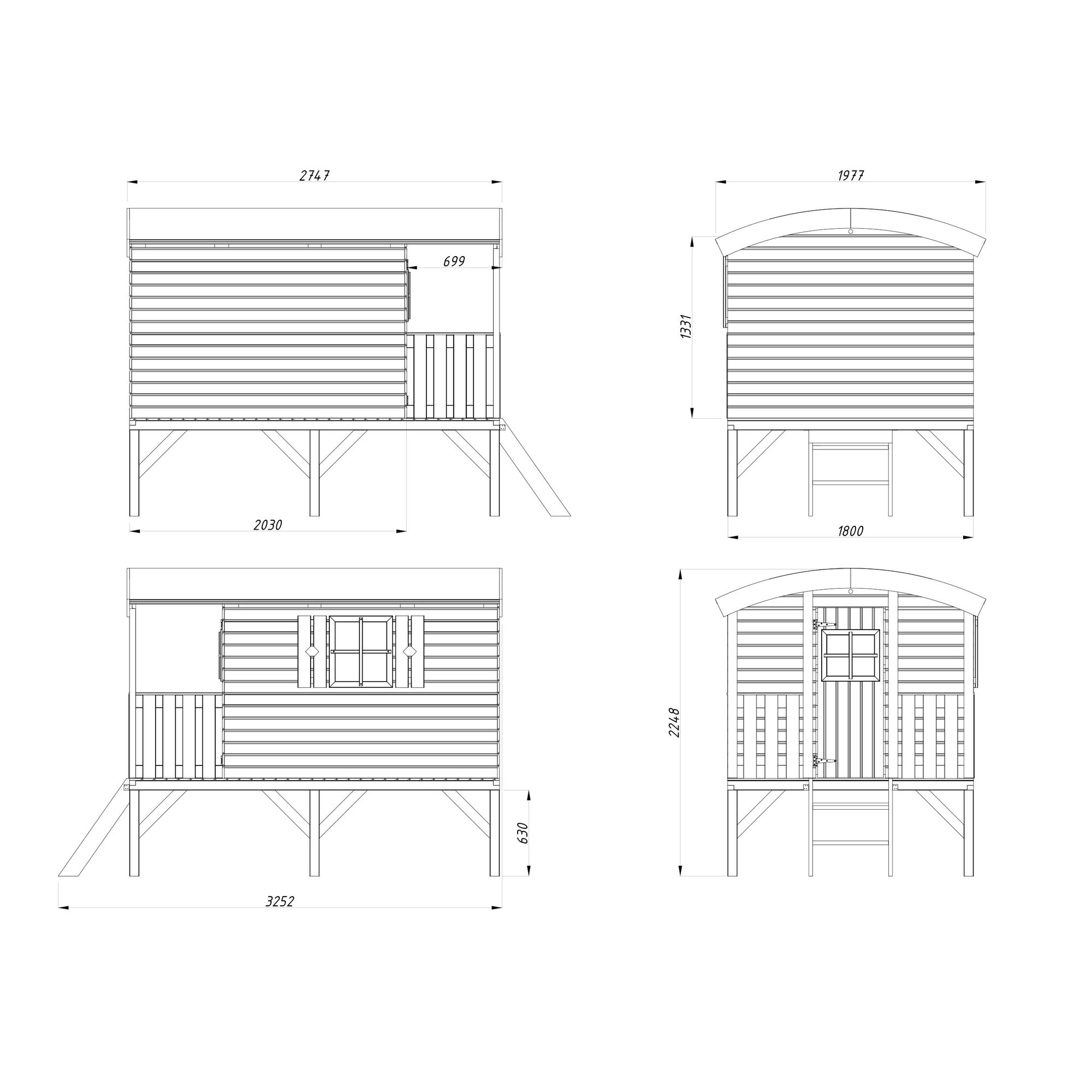 Lekstuga Palmako Huck 3,3 m2