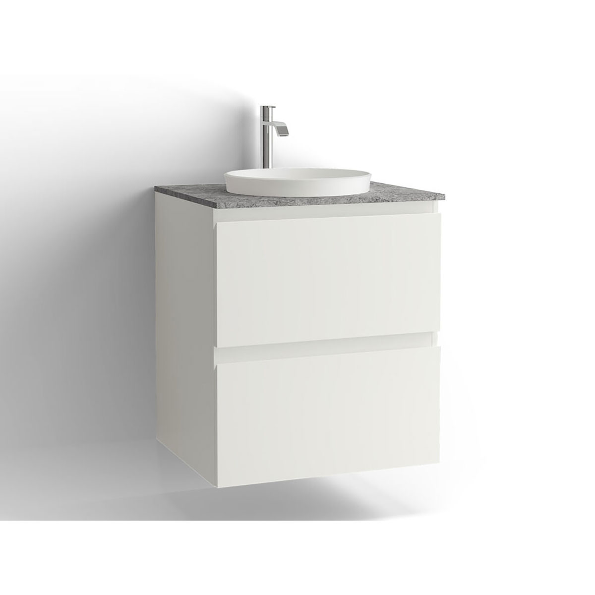 Tvättställsskåp Vedum Flow 600x478 med 2 Lådor
