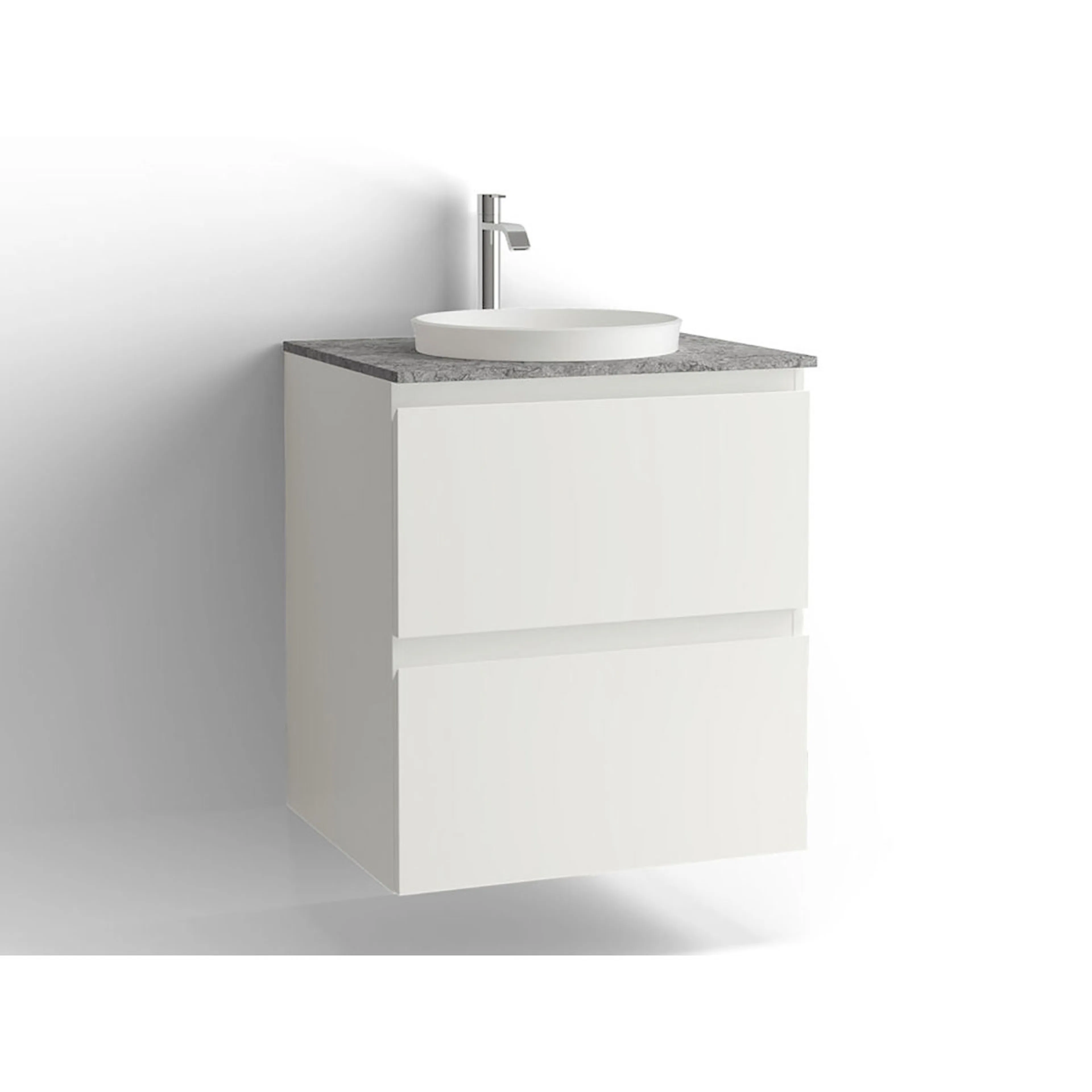 Tvättställsskåp Vedum Flow 600x478 med 2 Lådor