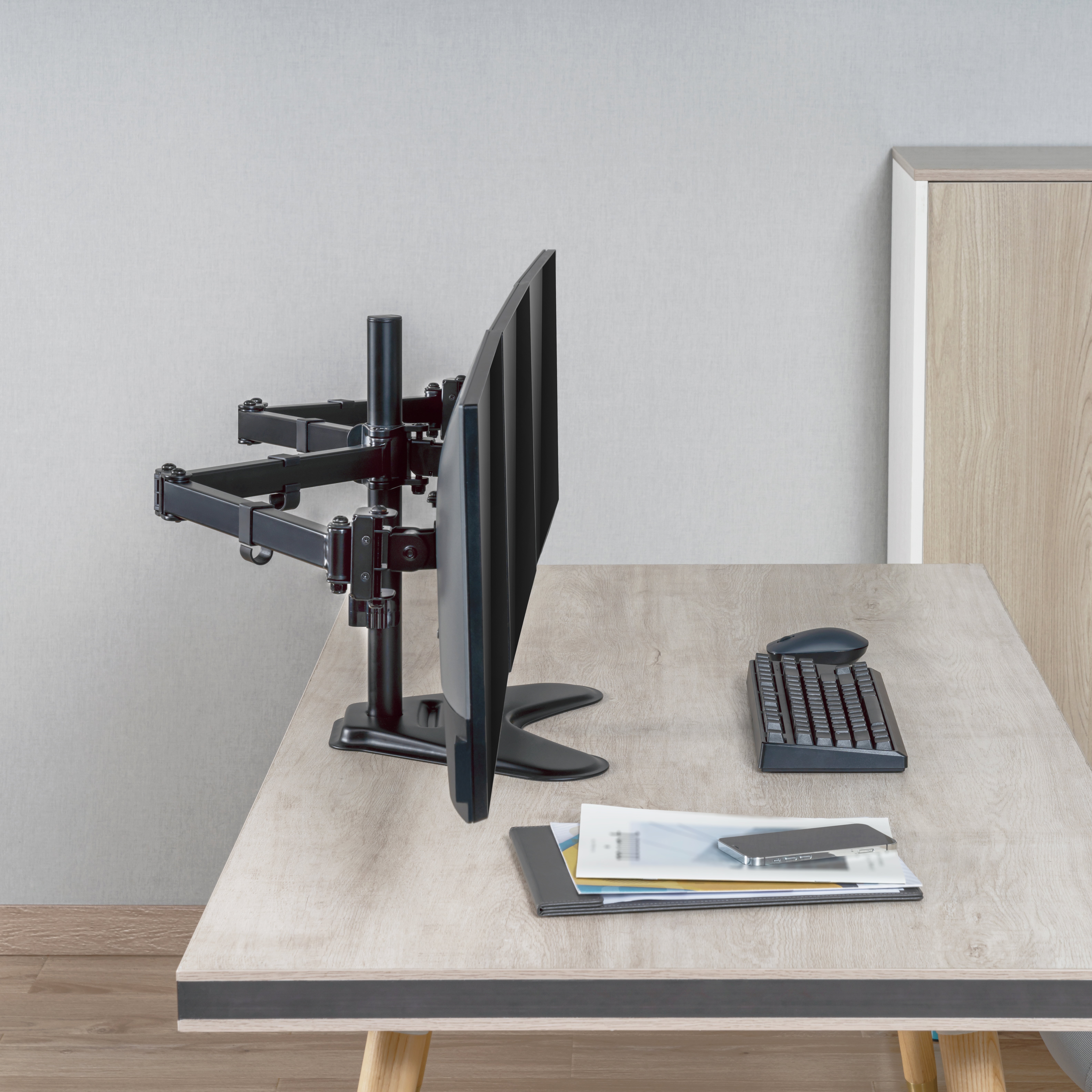 Monitorställ/Fot LogiLink Trippel 17-27 tum 2x658 mm