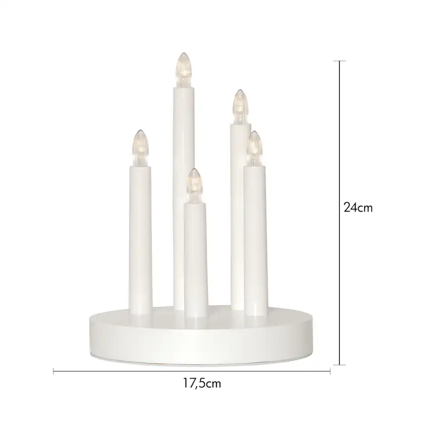 Ljusstake DORIS White White