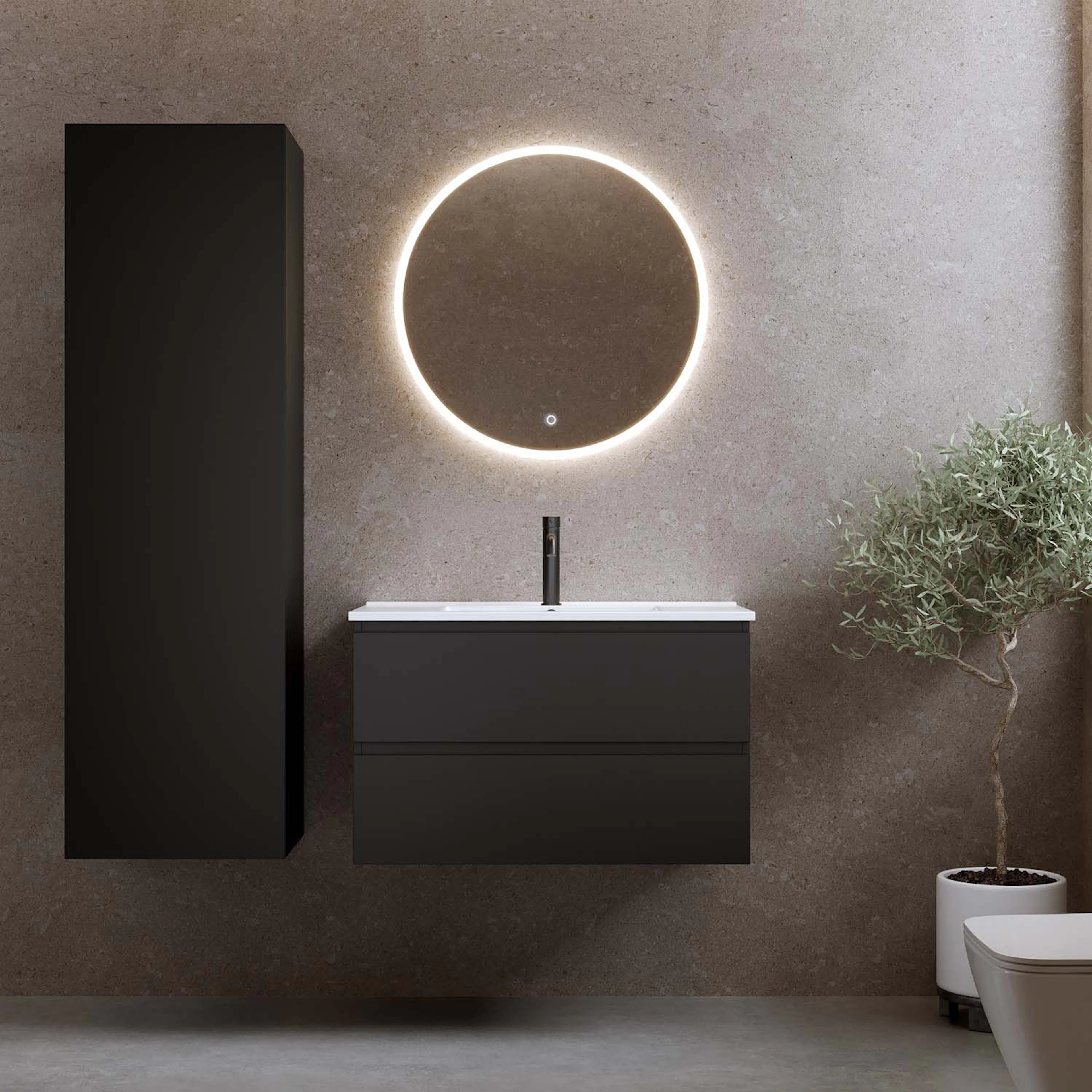 Tvättställsskåp Bathlife Eufori med Tvättställ