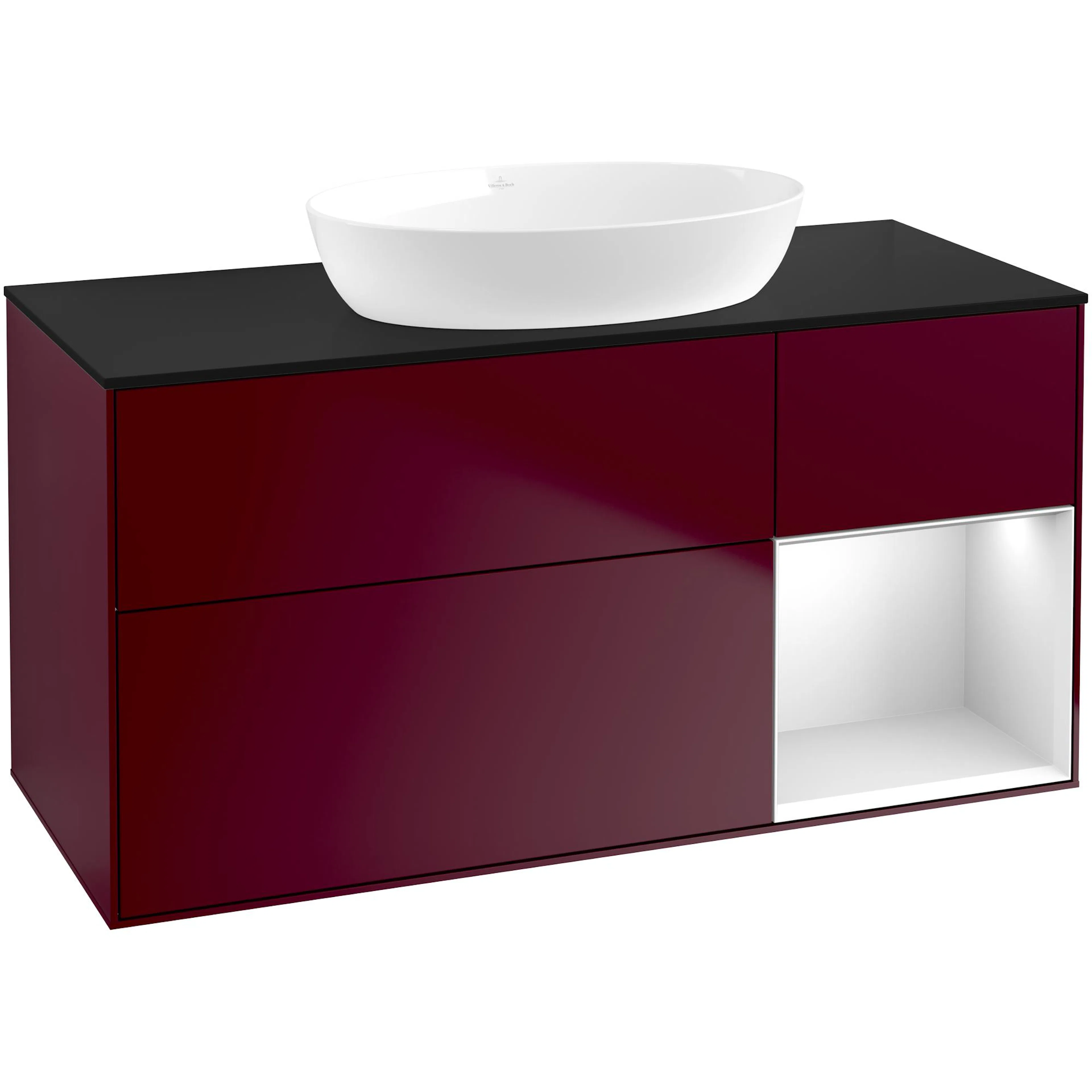 Tvättställsskåp Villeroy & Boch Finion med 3 Lådor Hylla och Bänkskiva för Fristående Tvättställ från Artis & Collaro