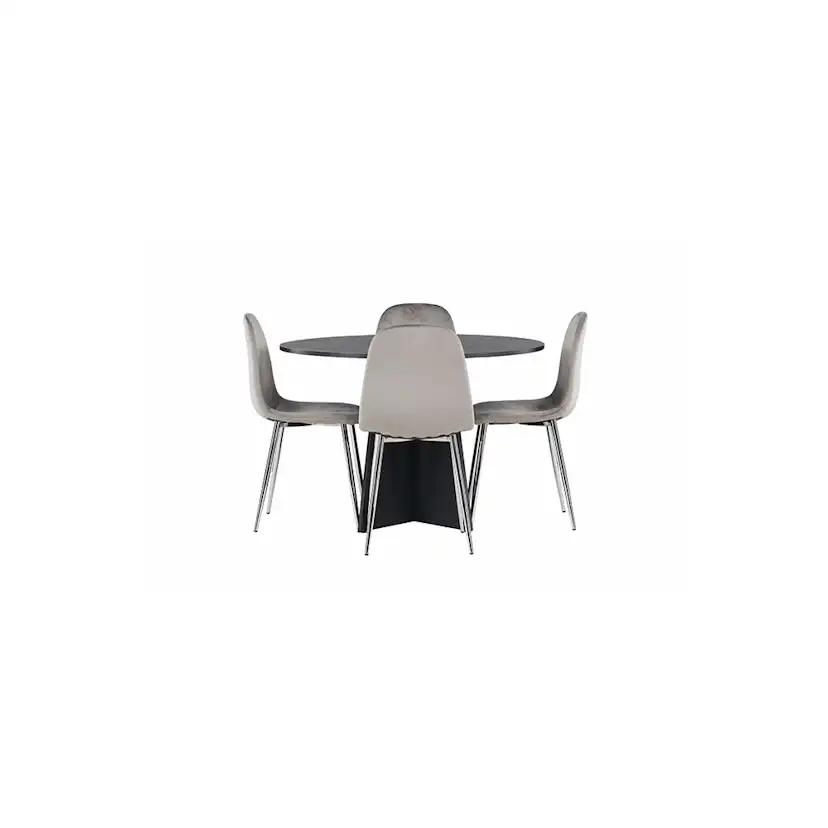 Matgrupp Venture Home Bootcut Ø110 cm med 4 st Eva stolar