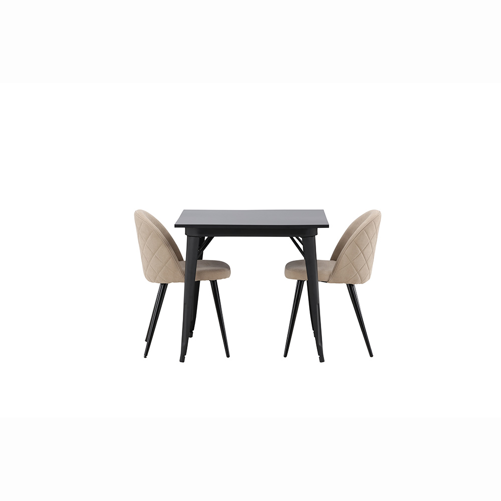 Matgrupp Venture Home Tempe med 2 Velvet Stitches Stolar