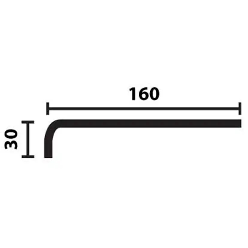 Duschsarg Leif Arvidsson 160x30 cm
