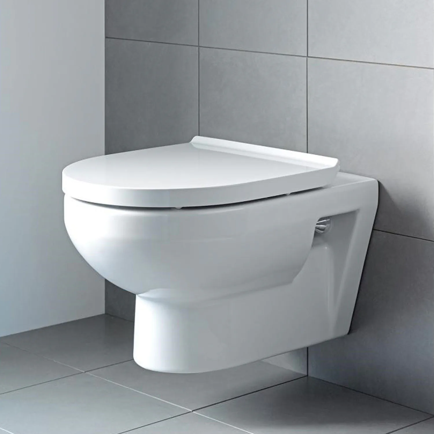 Vägghängd Toalettstol Duravit DuraStyle 256209 Rimless utan Toalettsits