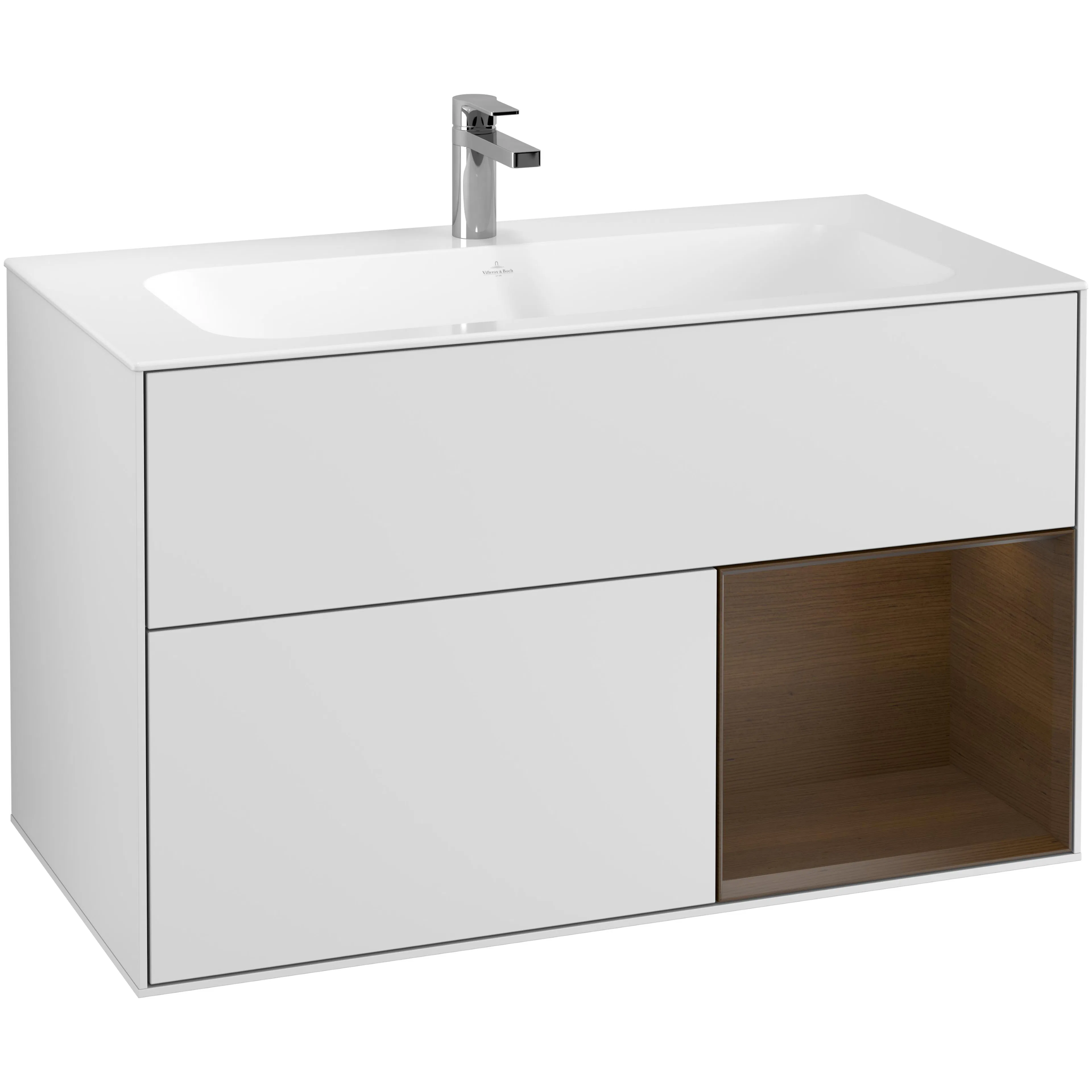 Tvättställsskåp Villeroy & Boch Finion med 2 Lådor och Hylla för Inbyggt Tvättställ